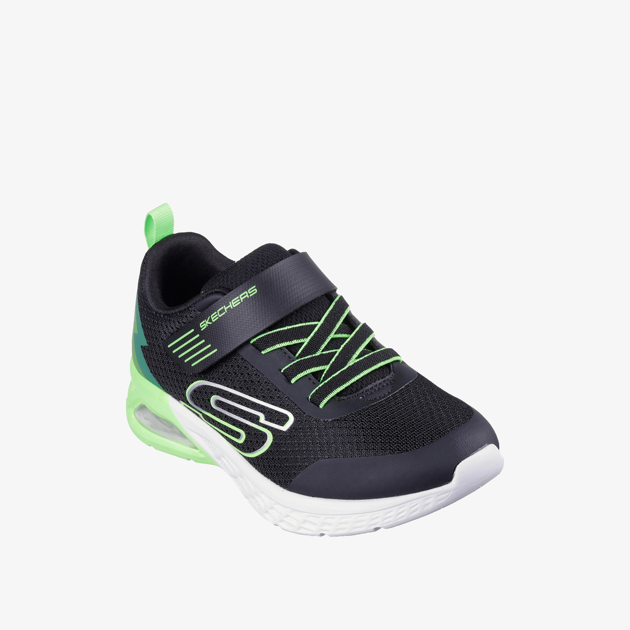 Skechers Kids' Textured Lace Detail Sports Shoes with Hook and Loop Closure - MICROSPEC MAX II-sports-boys-shoes-image-1
