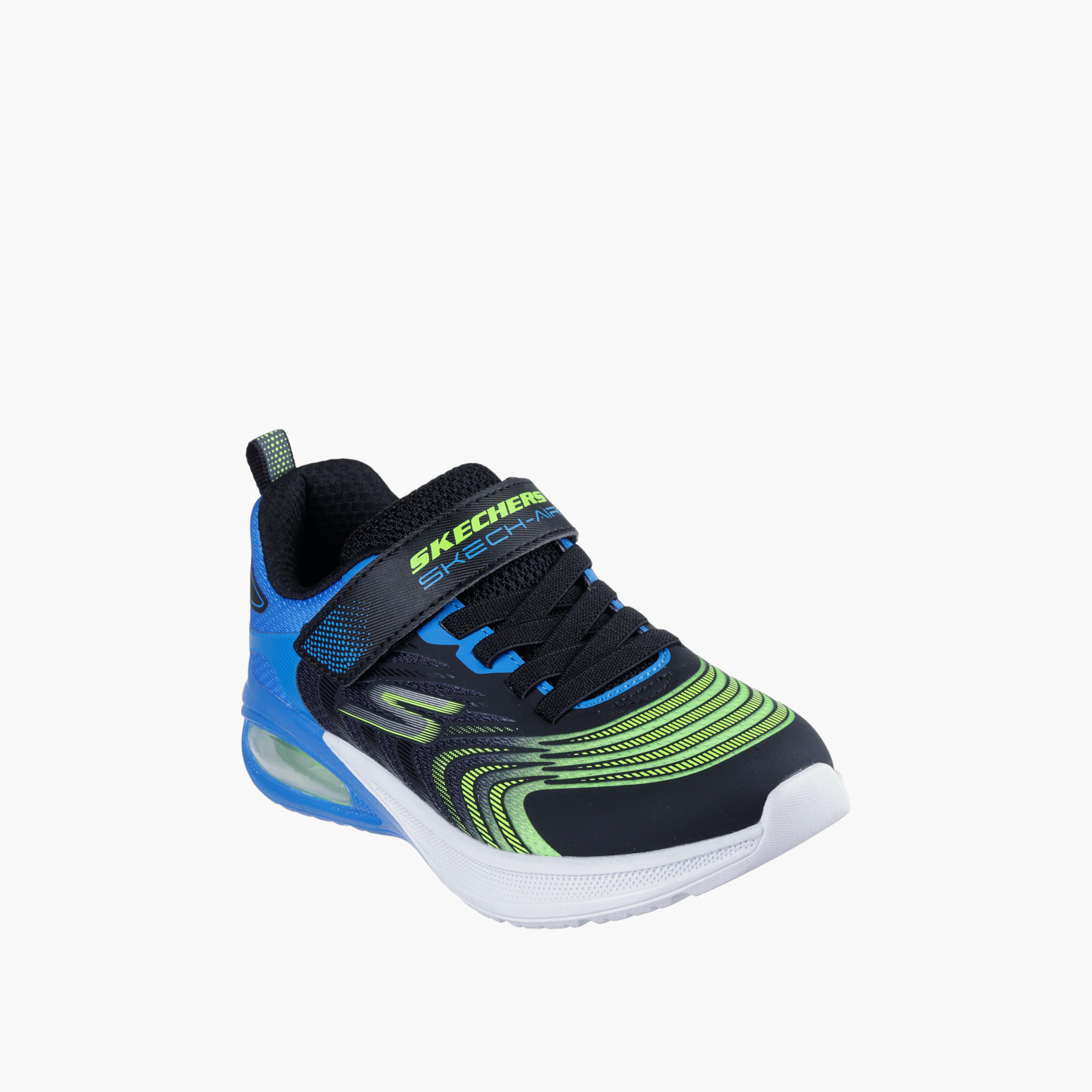 Skechers Boys' MICROSPEC MAX ADVANCE Sneakers with Hook and Loop Closure - 403938L-BBLM-boys-shoes-sneakers-image-1