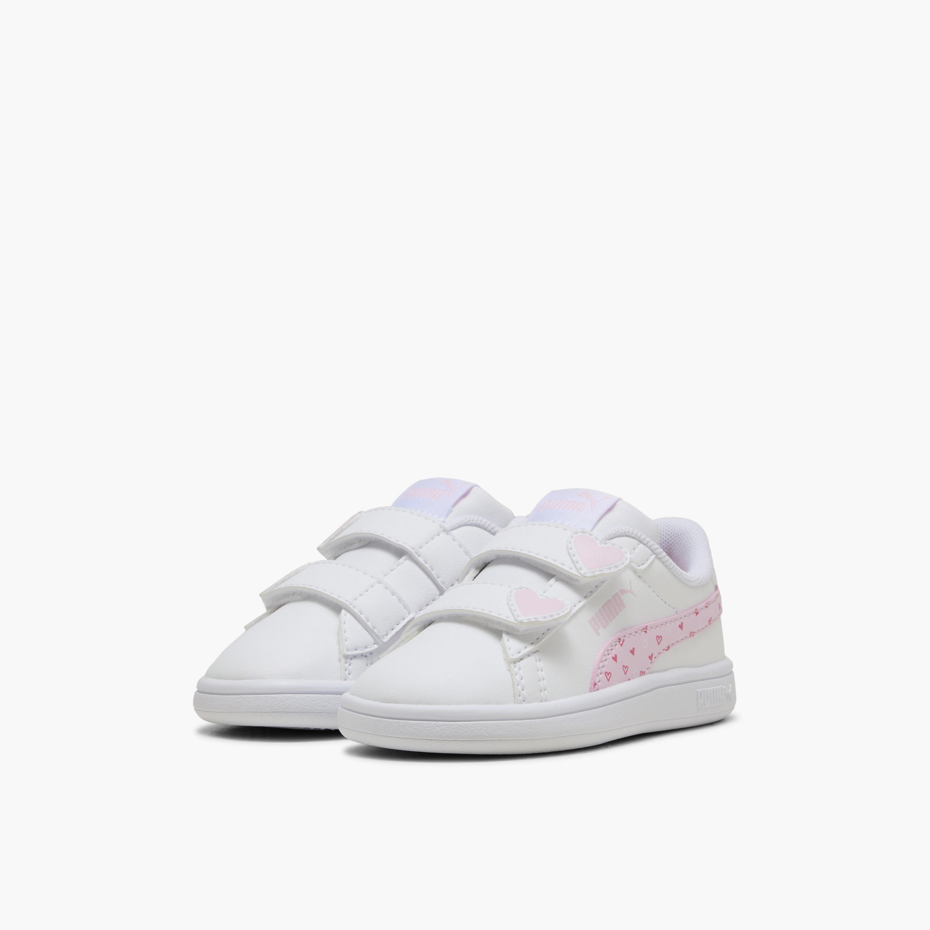 Puma Smash 3.0 Hearty V Sneakers with Hook & Loop Closure-baby-girls-shoes-closedshoes-image-1