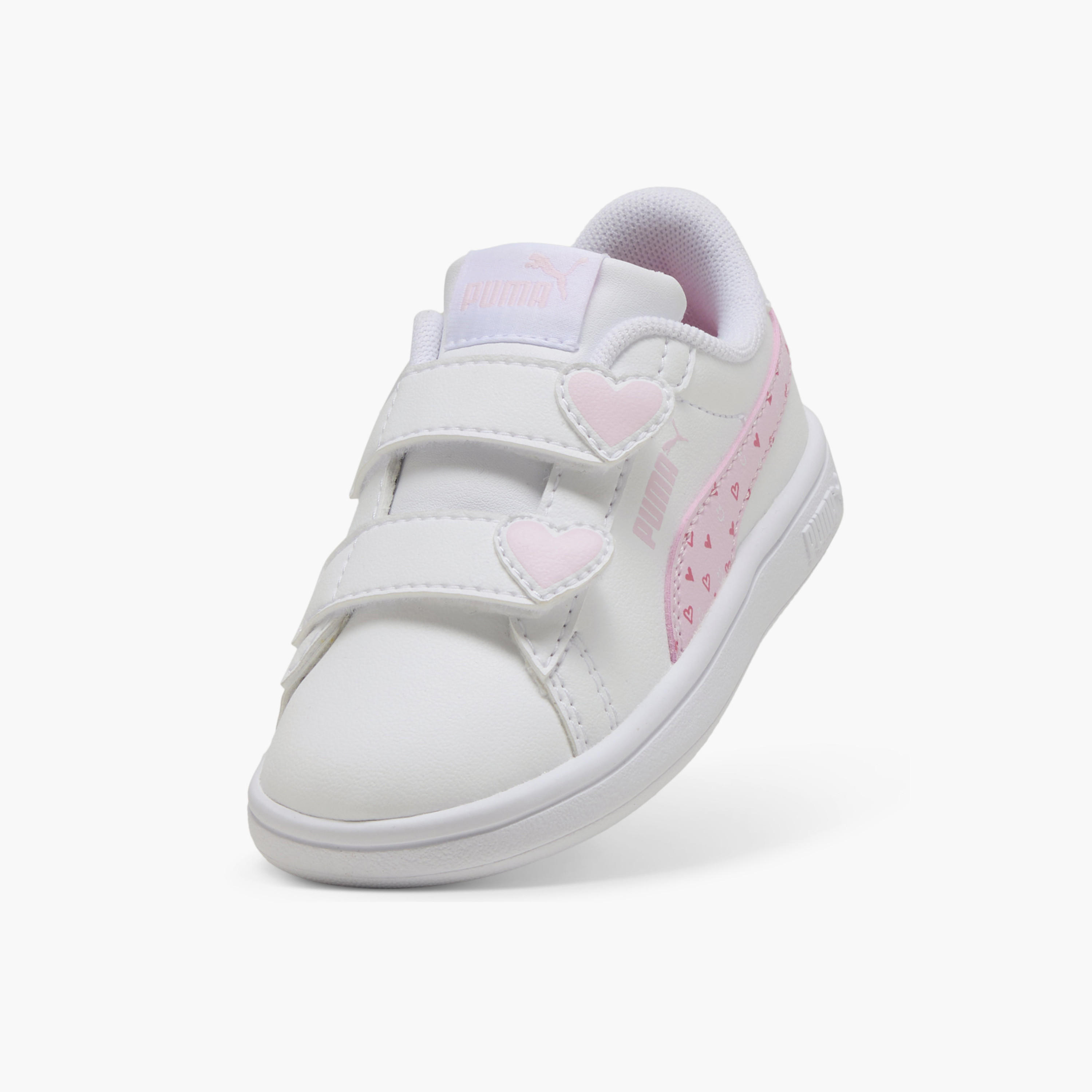 Puma Smash 3.0 Hearty V Sneakers with Hook & Loop Closure-baby-girls-shoes-closedshoes-image-5