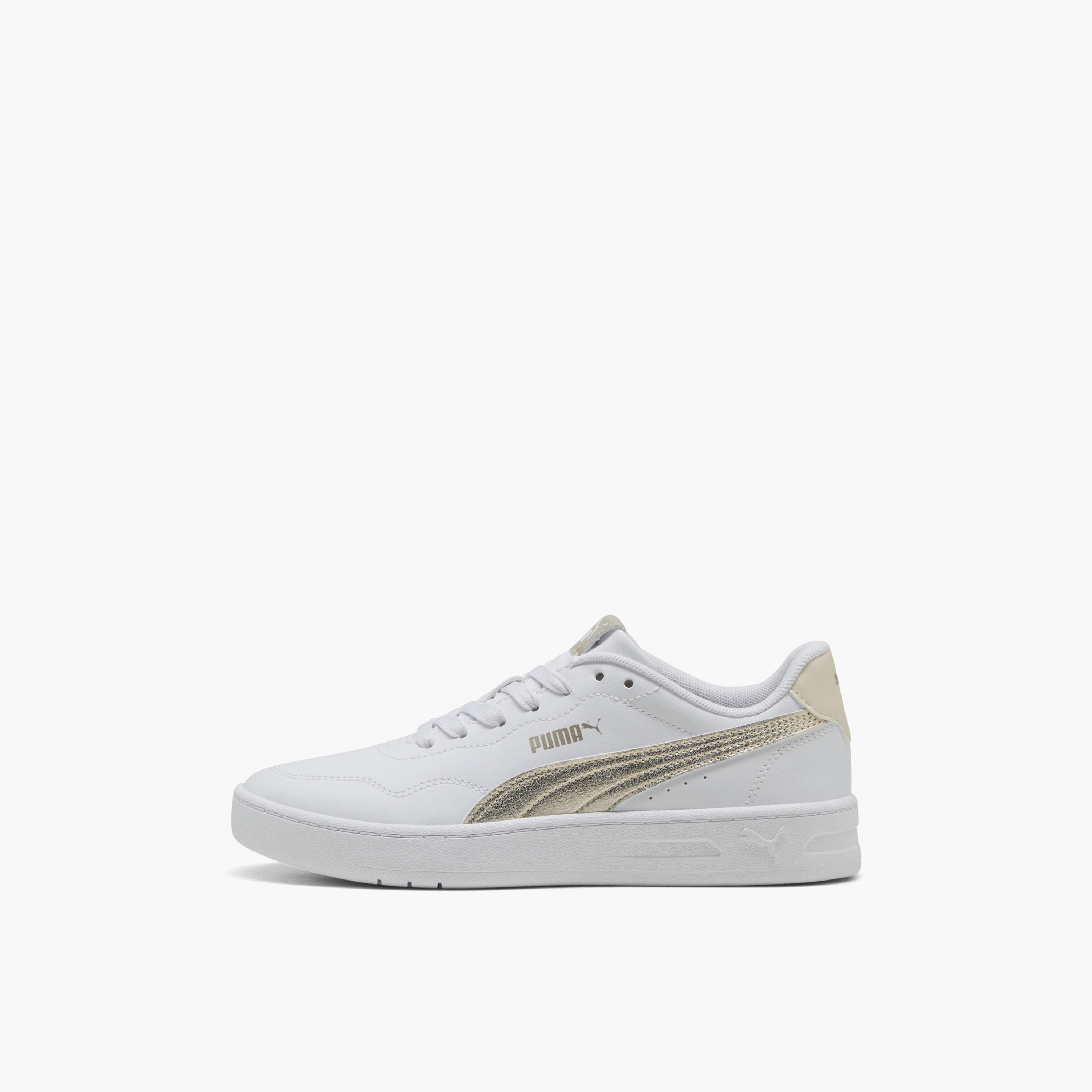 Puma Women Court Lally Metallic Whisper Lace-Up Low Ankle Sneakers-women-shoes-sneakers-image-3
