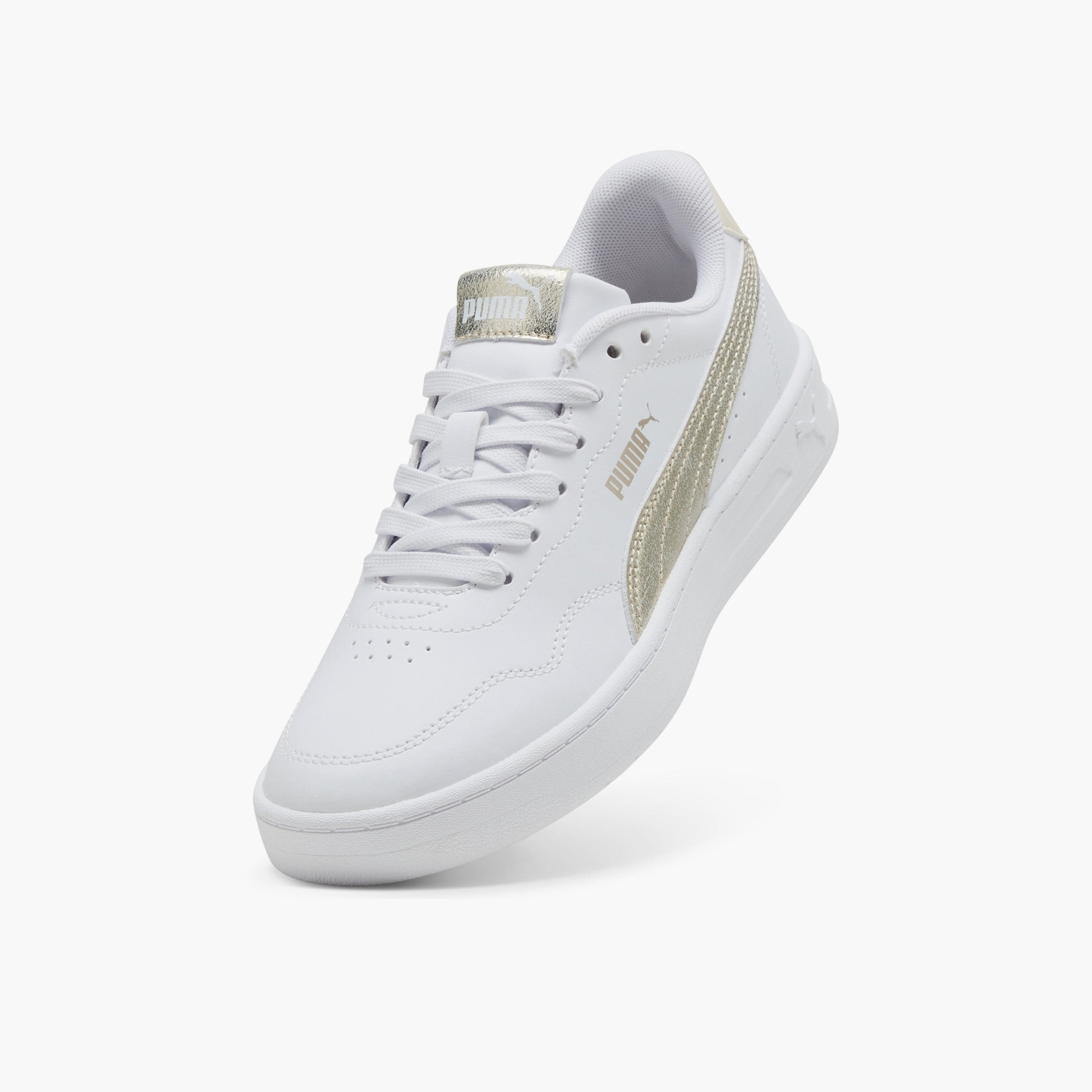 Puma Women Court Lally Metallic Whisper Lace-Up Low Ankle Sneakers-women-shoes-sneakers-image-5