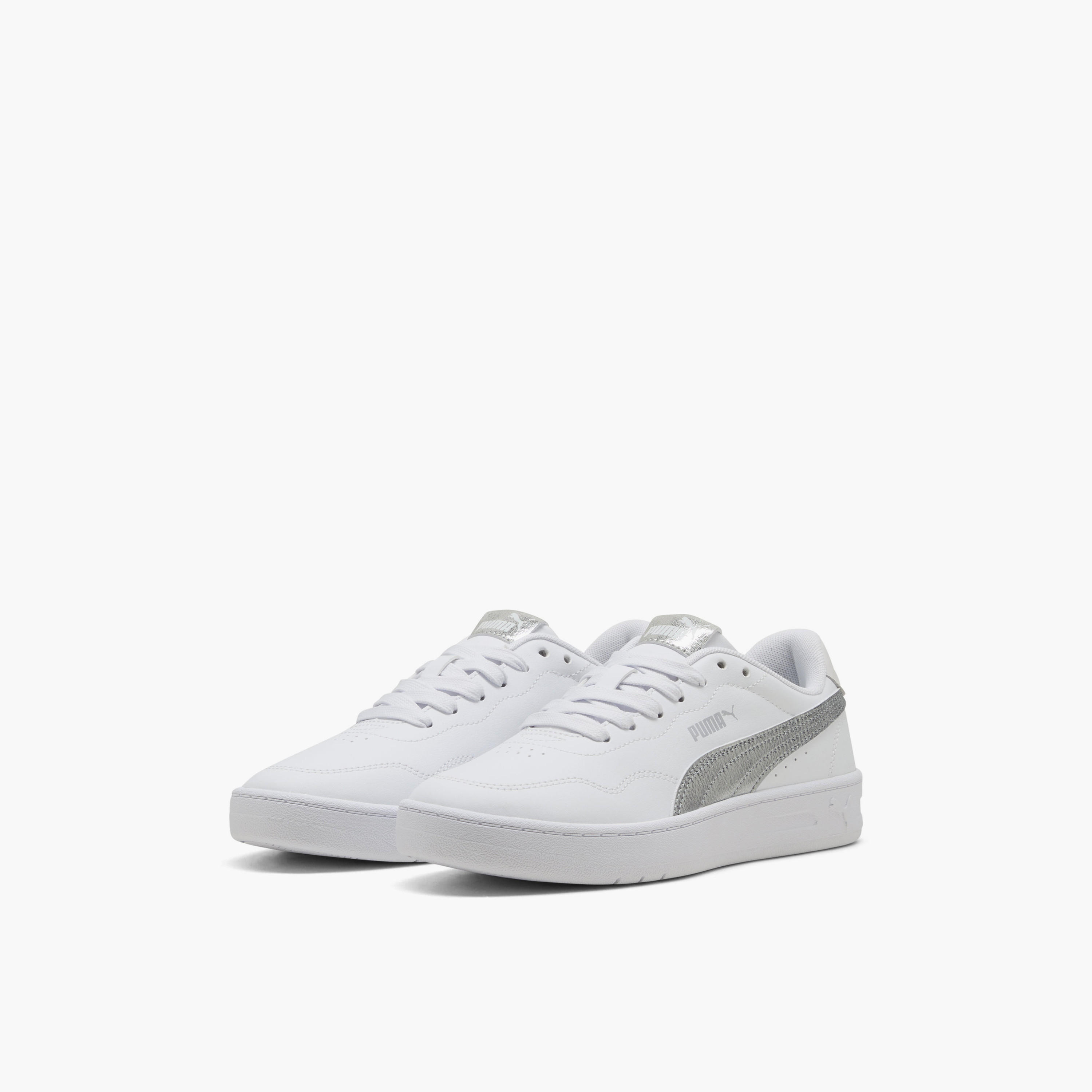 Puma Women Court Lally Metallic Whisper Lace-Up Ankle Sneakers-women-shoes-sneakers-image-1
