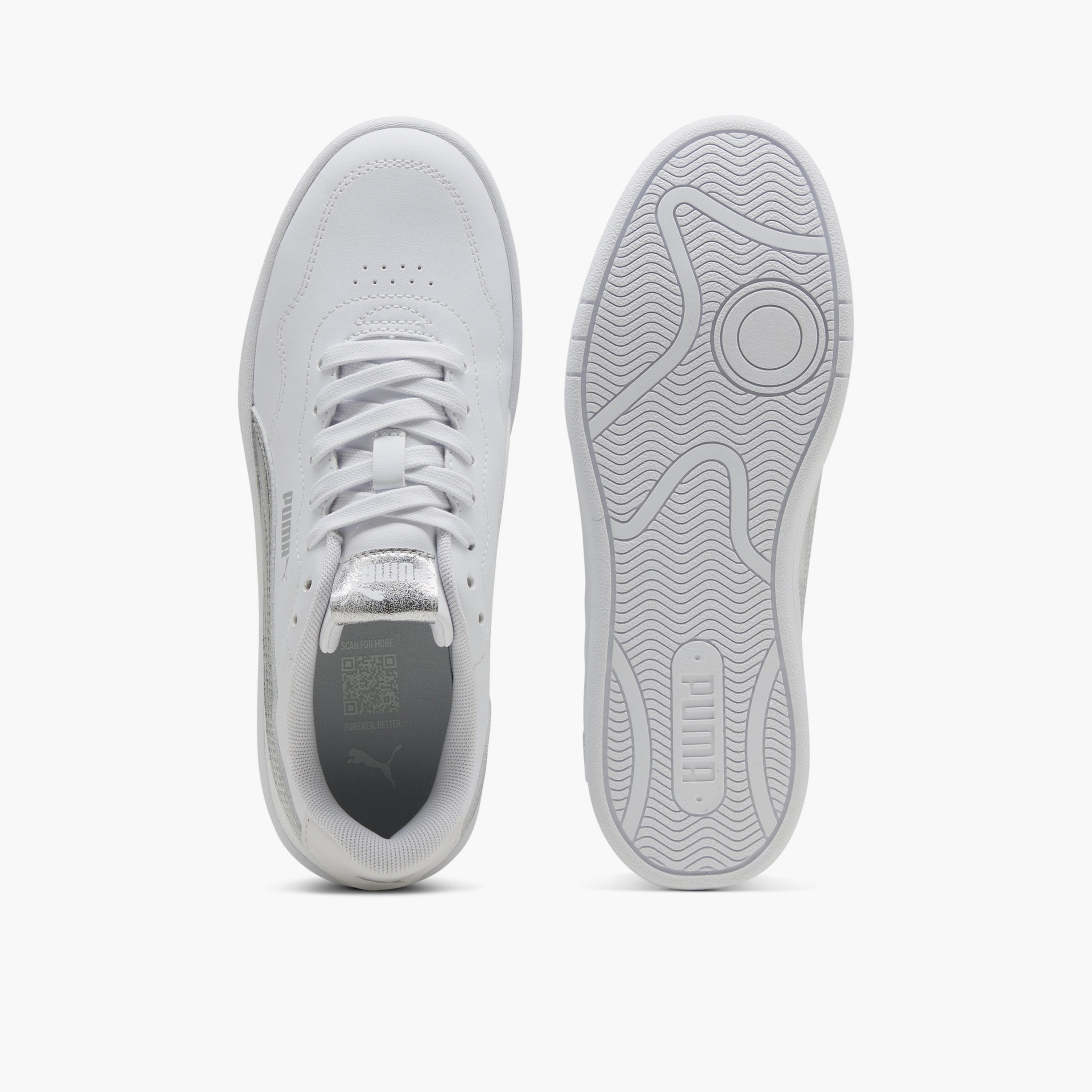 Puma Women Court Lally Metallic Whisper Lace-Up Ankle Sneakers-women-shoes-sneakers-image-4