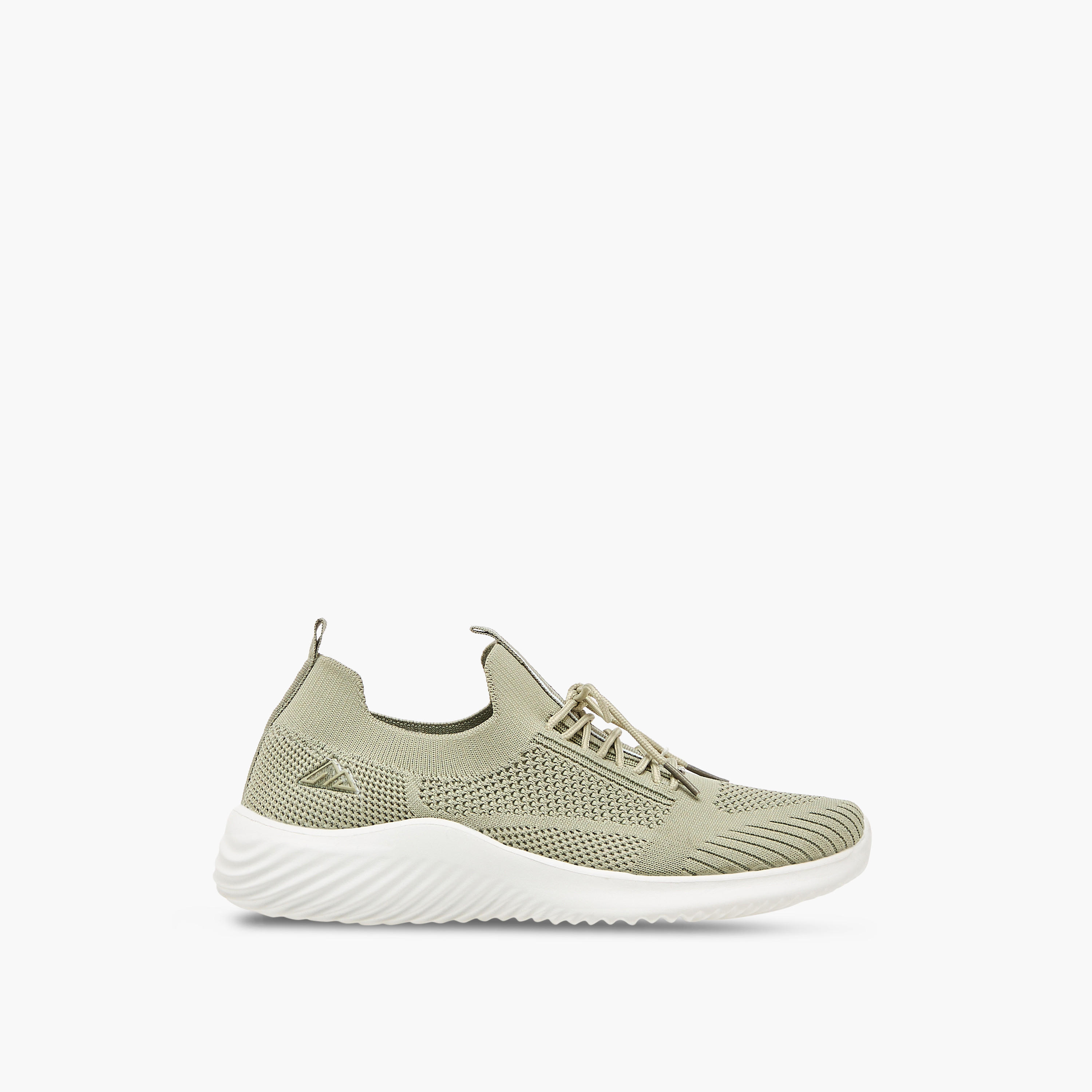 Oaklan by Shoexpress Textured Lace-Up Sports Shoes with Pull Tabs-sports-women-shoes-image-2