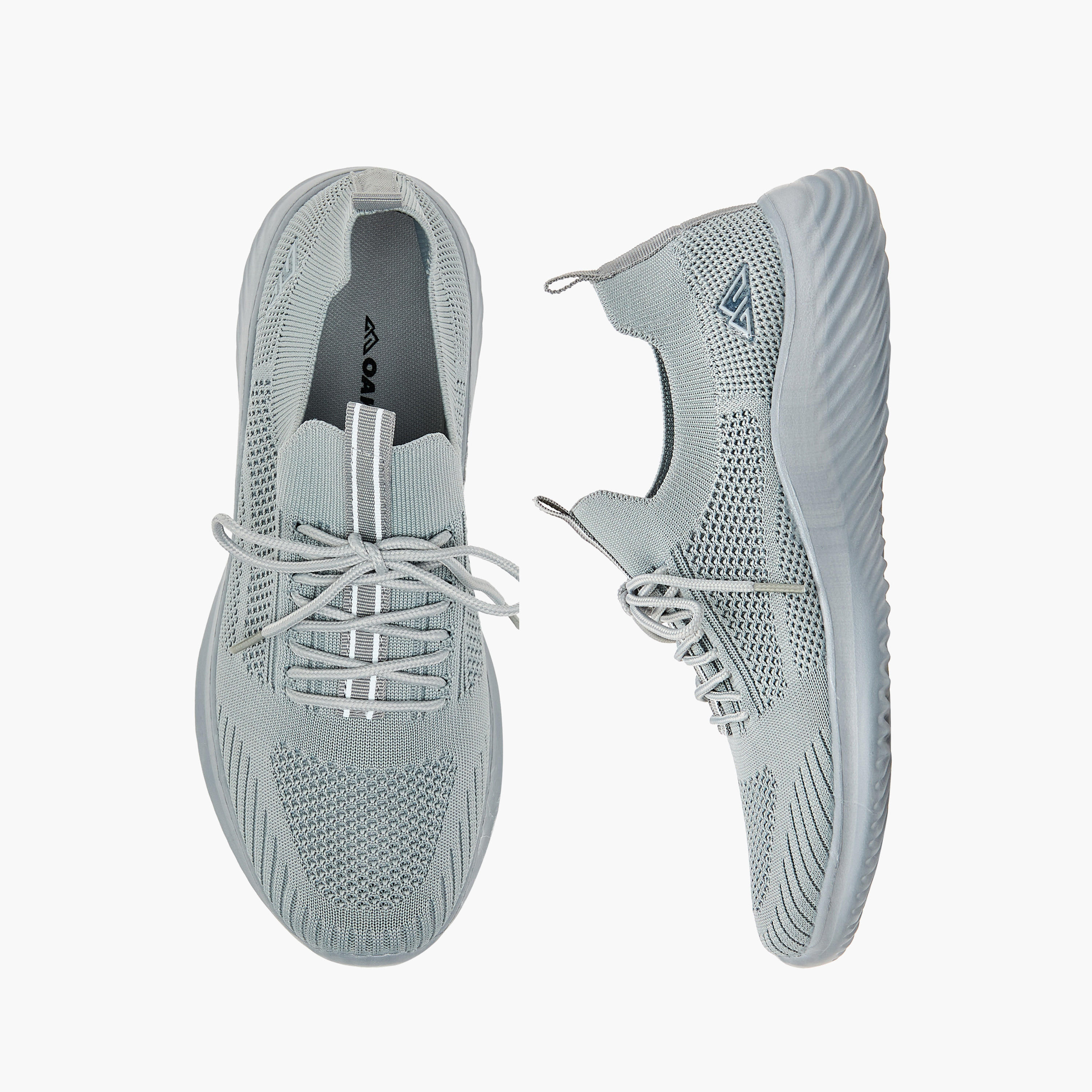 Oaklan by Shoexpress Textured Lace-Up Sports Shoes with Pull Tabs-women-shoes-sneakers-image-1