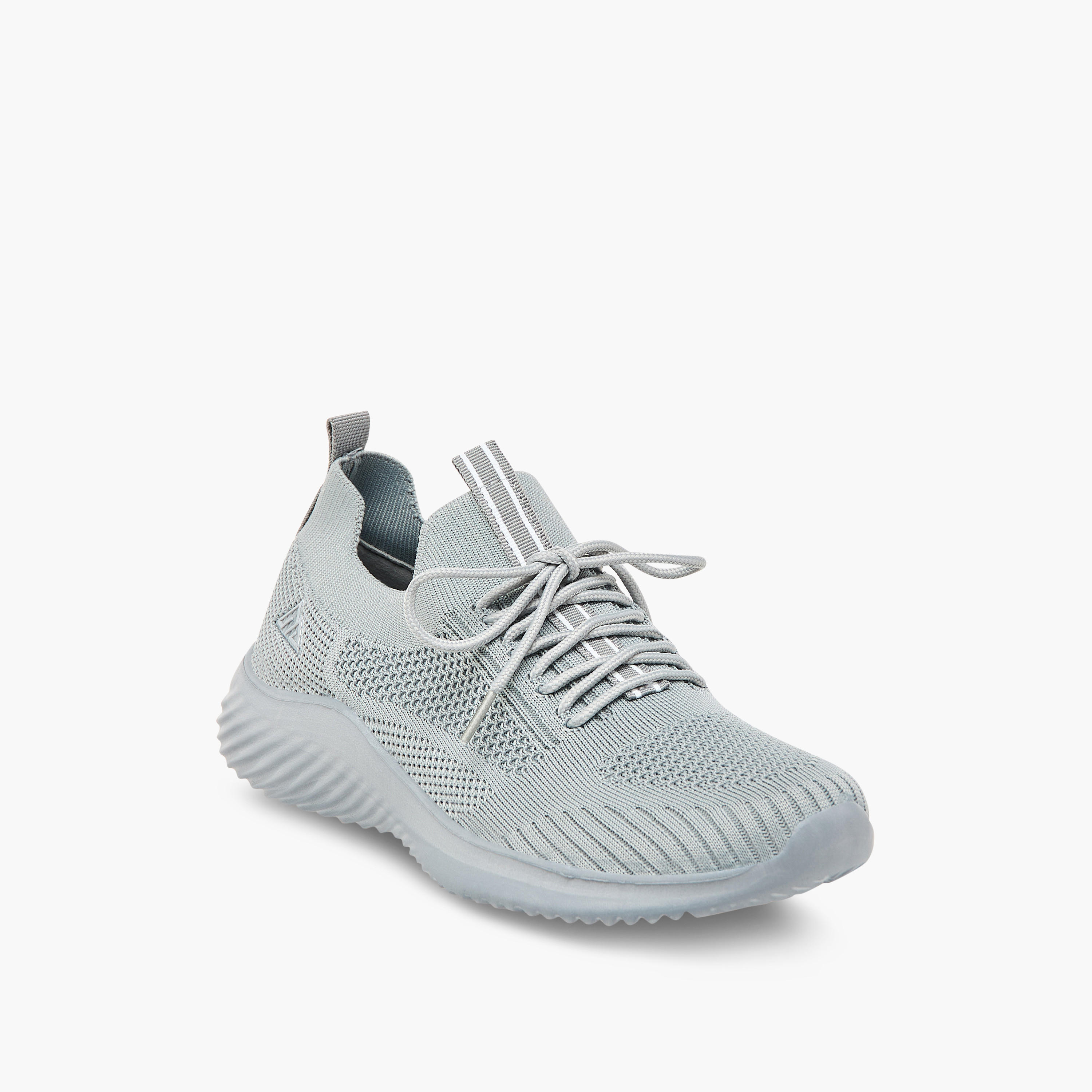 Oaklan by Shoexpress Textured Lace-Up Sports Shoes with Pull Tabs-women-shoes-sneakers-image-2