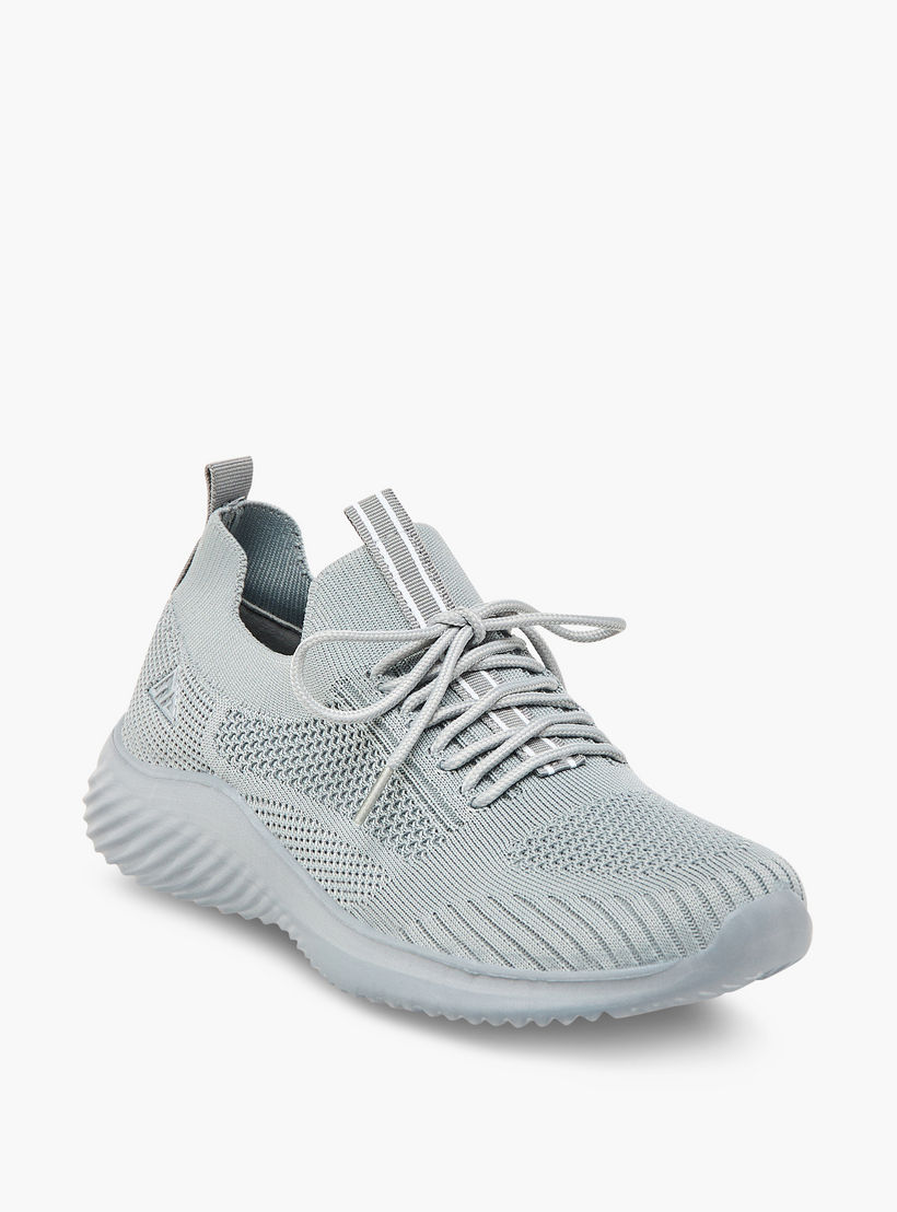 Oaklan by Shoexpress Textured Lace-Up Sports Shoes with Pull Tabs-women-shoes-sneakers-image-2
