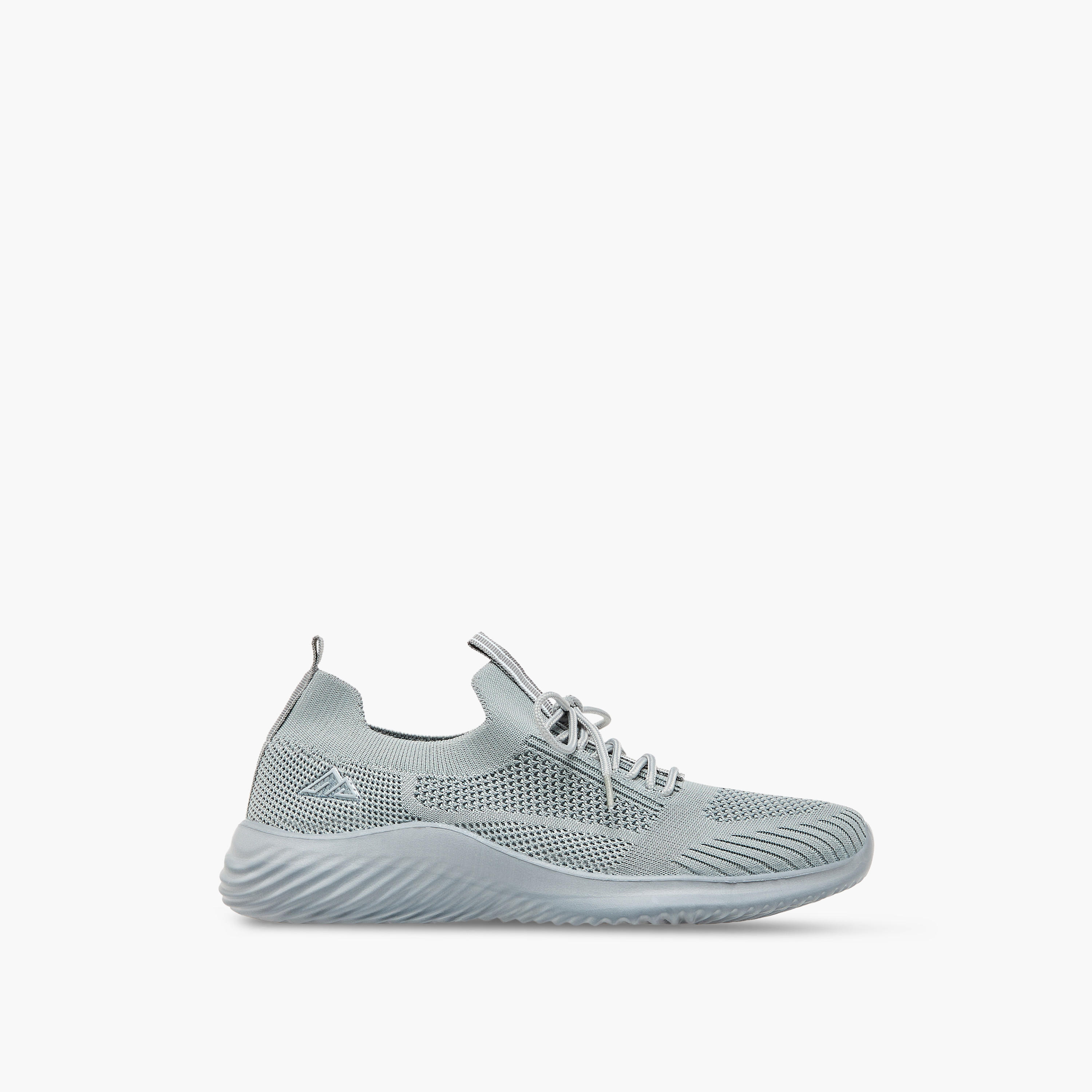 Oaklan by Shoexpress Textured Lace-Up Sports Shoes with Pull Tabs-women-shoes-sneakers-image-3