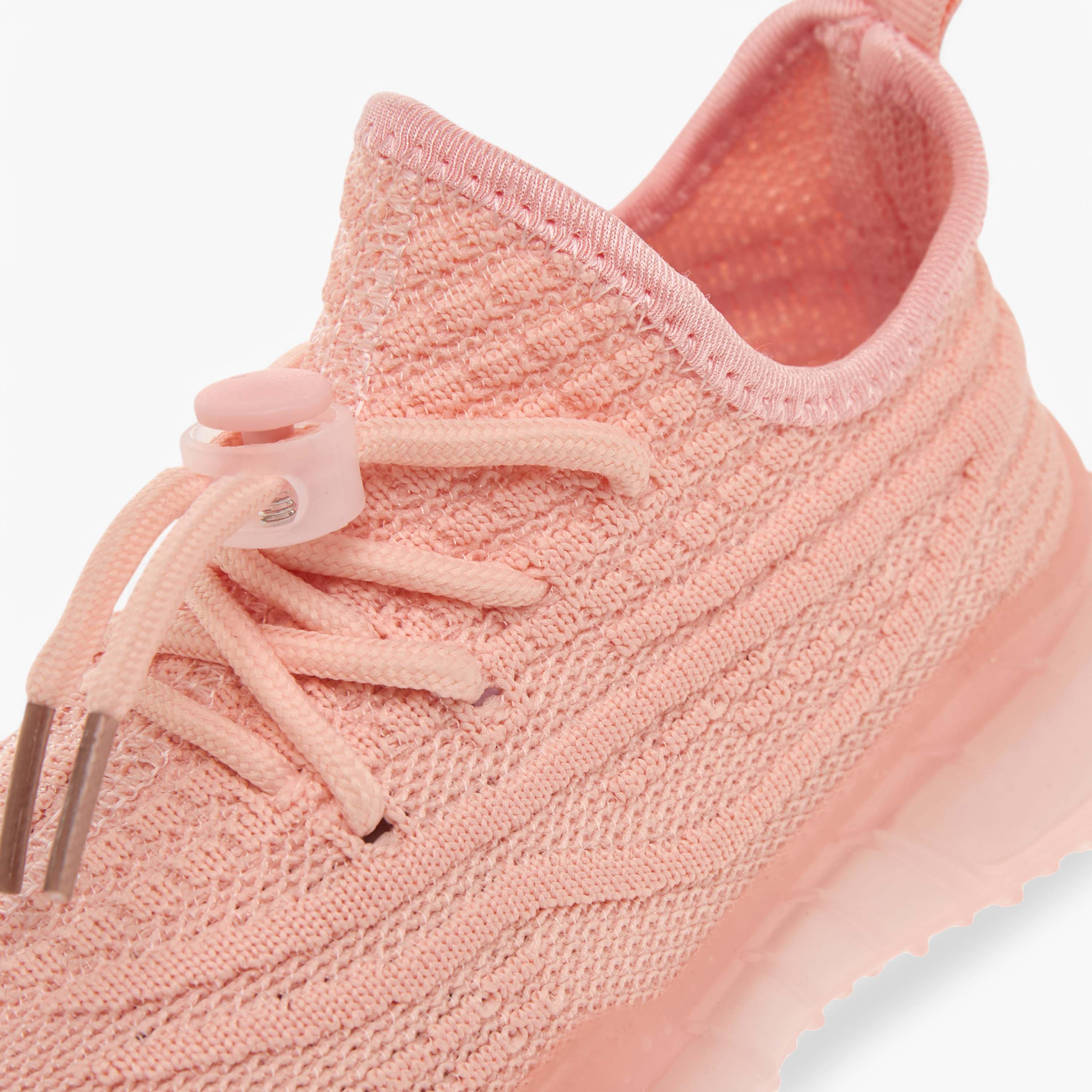 Oaklan by Shoexpress Monotone Sports Shoes with Lace-Up Closure-girls-shoes-sports-image-4