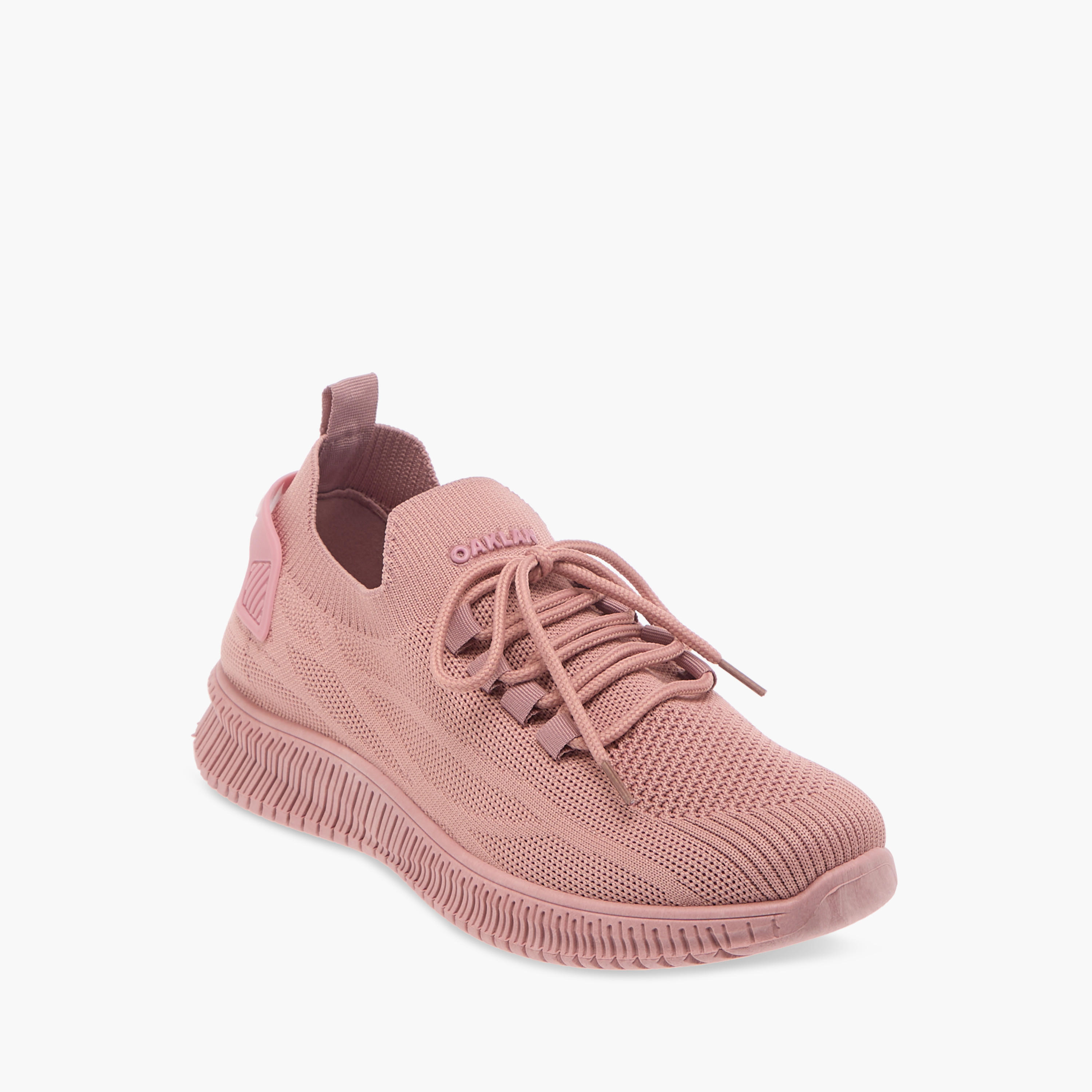 Oaklan by Shoexpress Textured Sneakers with Lace-Up Closure-women-shoes-sneakers-image-2
