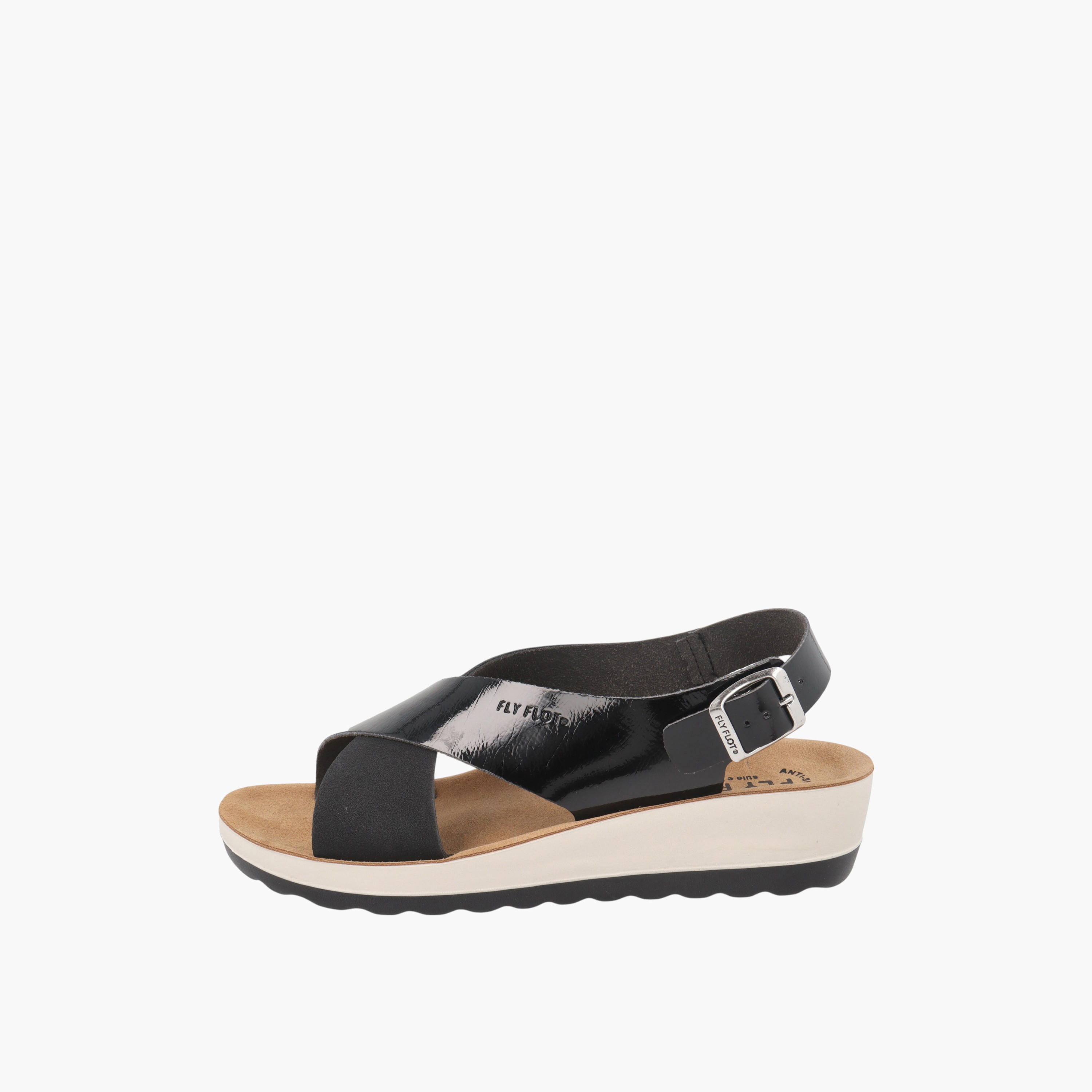 صندل سادة بحزام متقاطع وإبزيم إغلاق وكعب عريض من فلاي فلوت-women-shoes-sandals-heeled-image-4