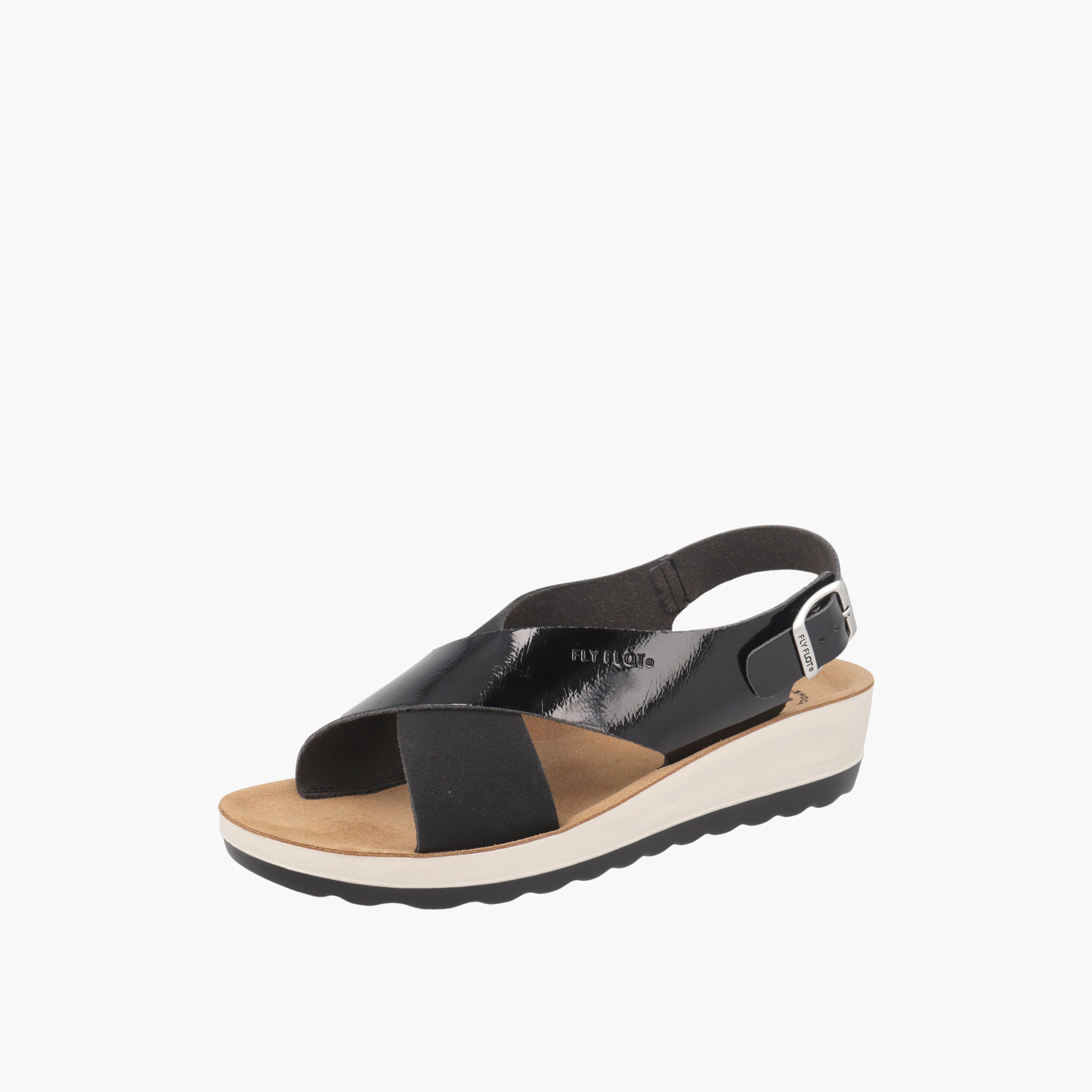صندل سادة بحزام متقاطع وإبزيم إغلاق وكعب عريض من فلاي فلوت-women-shoes-sandals-heeled-image-5