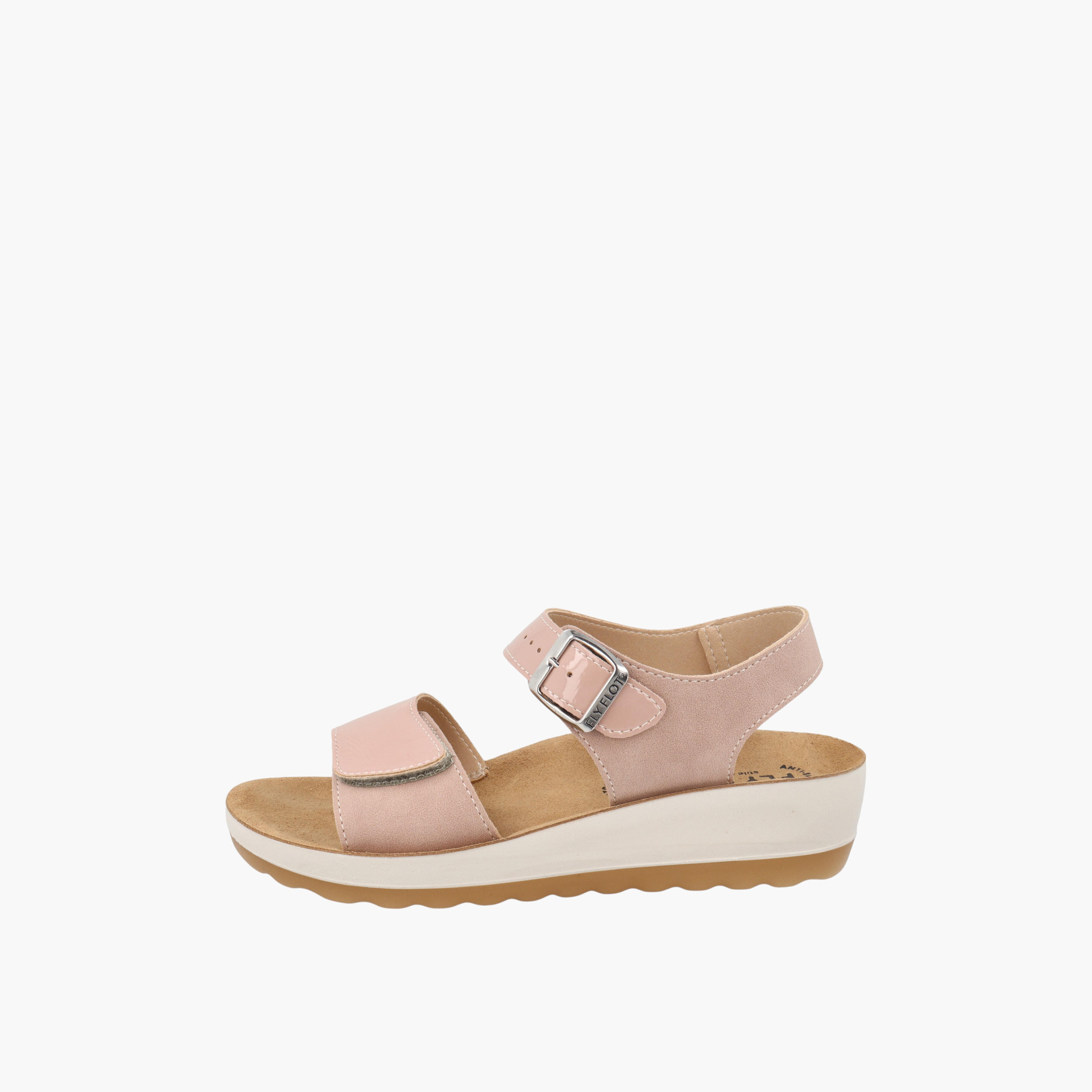 FlyFlot Solid Strap Sandals with Wedge Heels and Buckle Closure-women-shoes-sandals-heeled-image-5