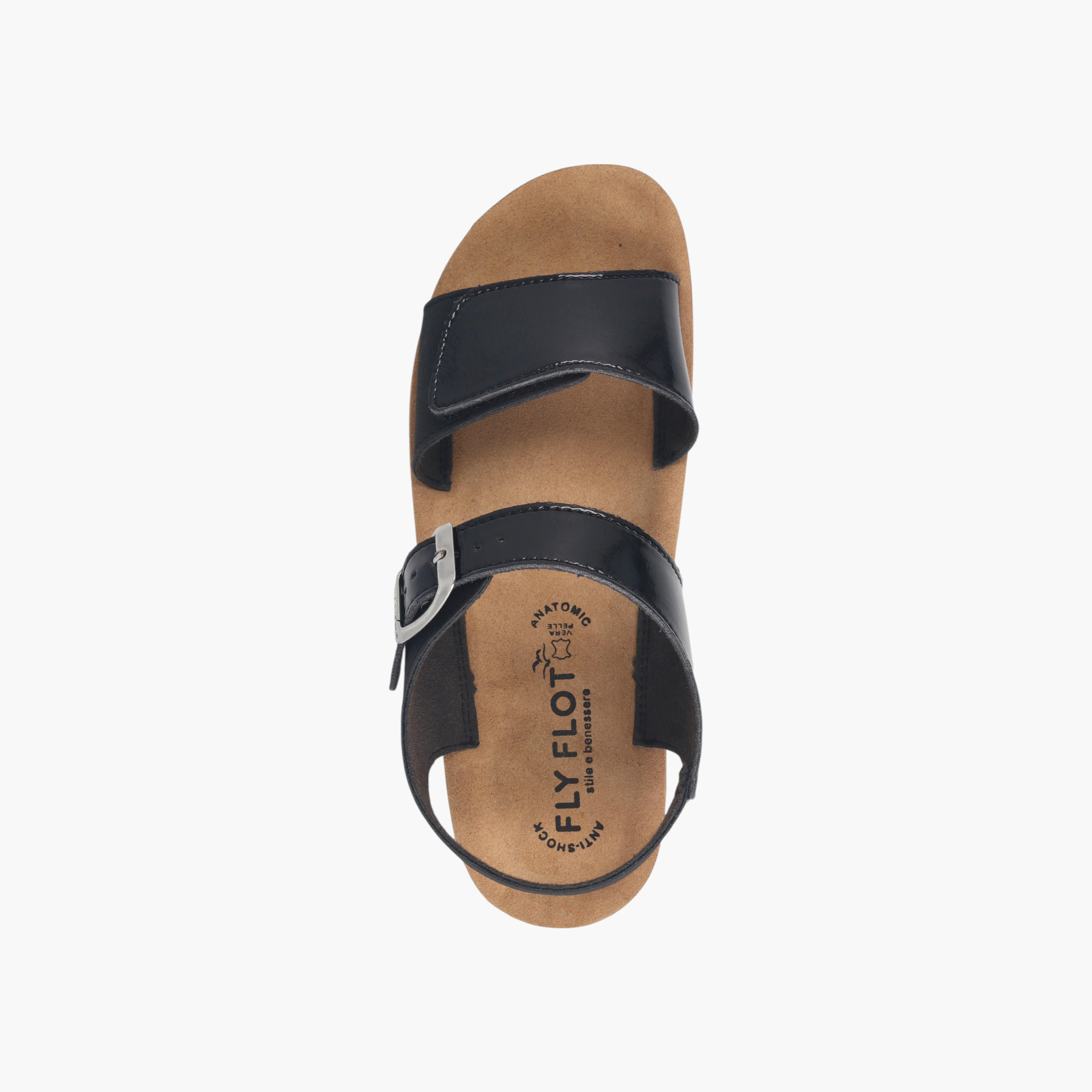 صندل بكعب ويدج وبحزام سادة وإبزيم إغلاق من فلاي فلوت-women-shoes-sandals-heeled-image-3