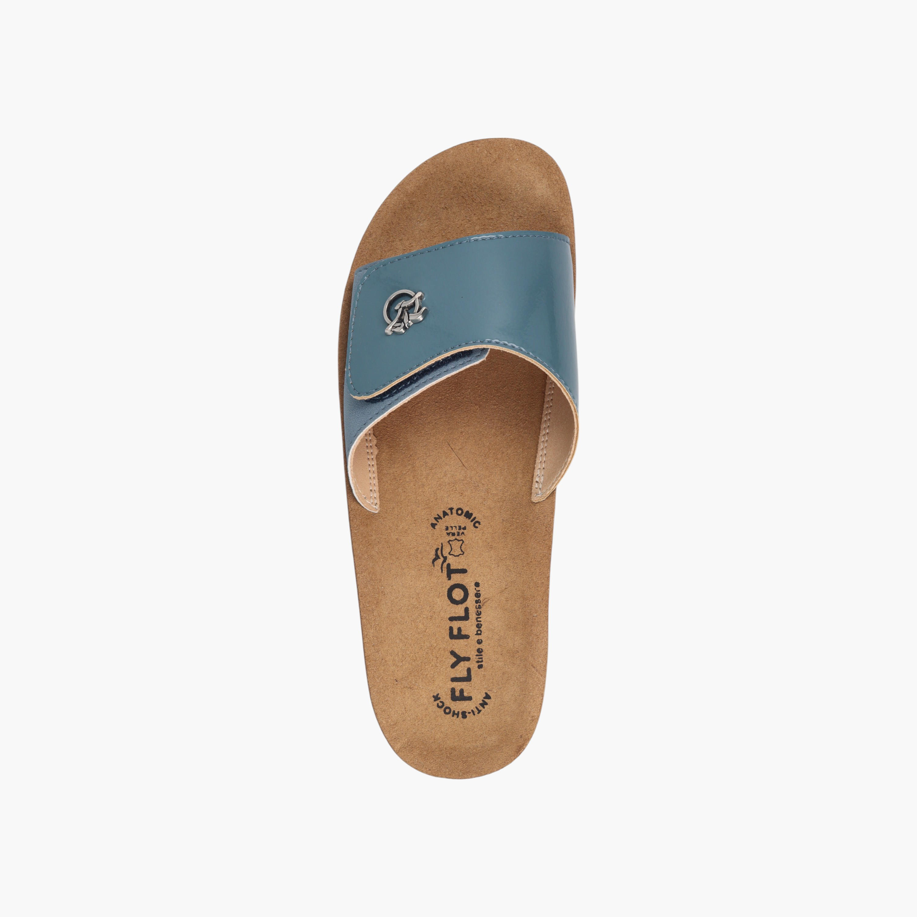 FlyFlot Logo Accent Slip-On Sandals with Wedge Heels-women-shoes-sandals-heeled-image-3
