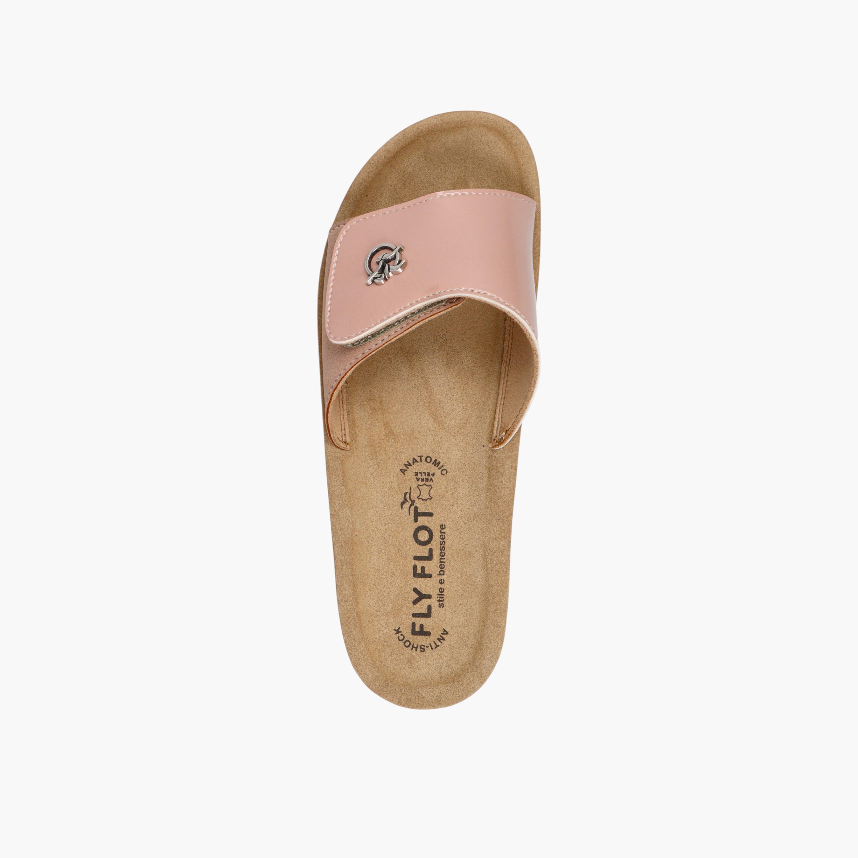 FlyFlot Logo Accent Slip-On Sandals with Wedge Heels-women-shoes-sandals-heeled-image-3