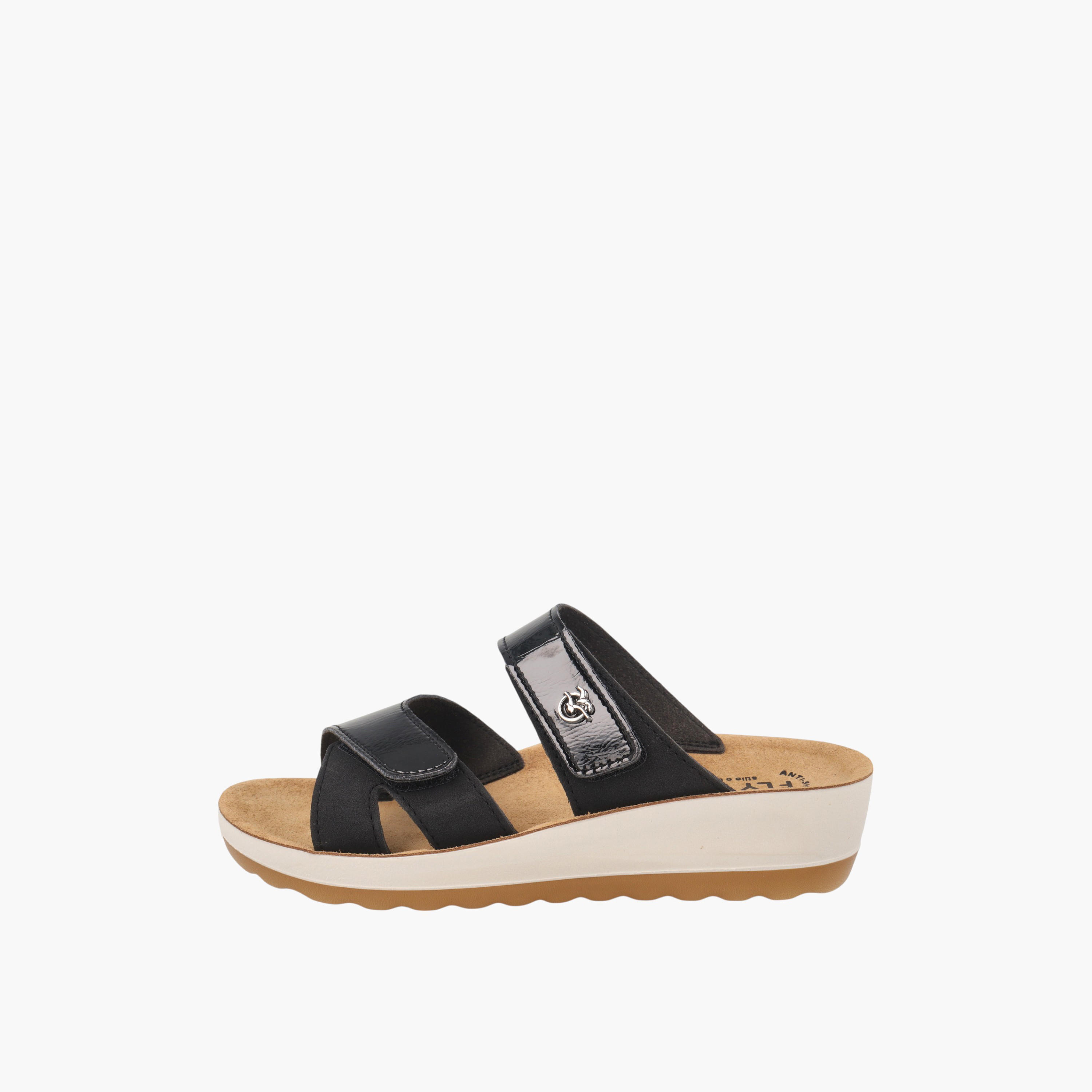 FlyFlot Logo Accent Slip-On Sandals with Wedge Heels-women-shoes-sandals-heeled-image-4