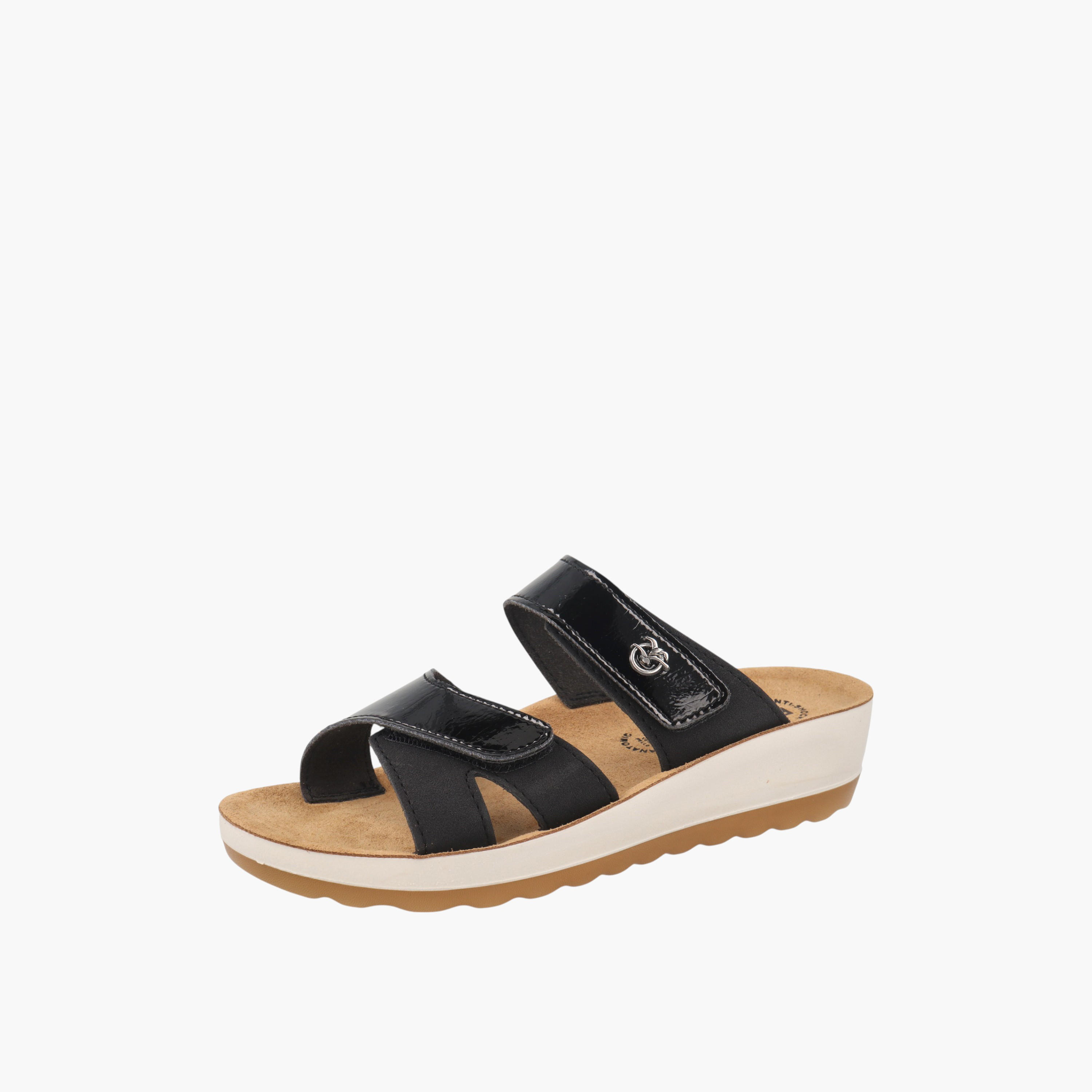 FlyFlot Logo Accent Slip-On Sandals with Wedge Heels-women-shoes-sandals-heeled-image-5