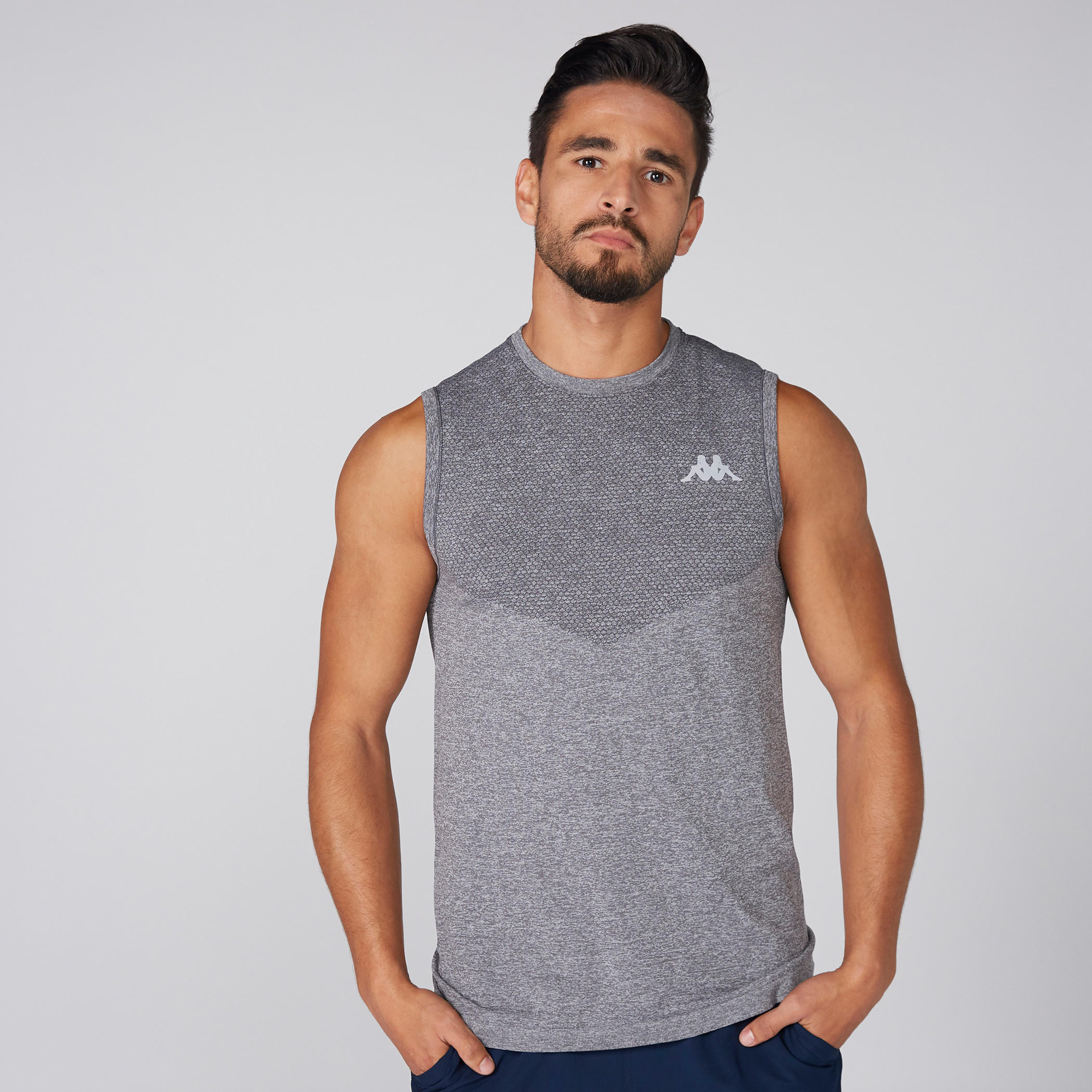 تيشيرت دون أكمام بياقة مستديرة من كابا-men-clothing-sportswearandactivewear-tshirtsandpolos-image-2