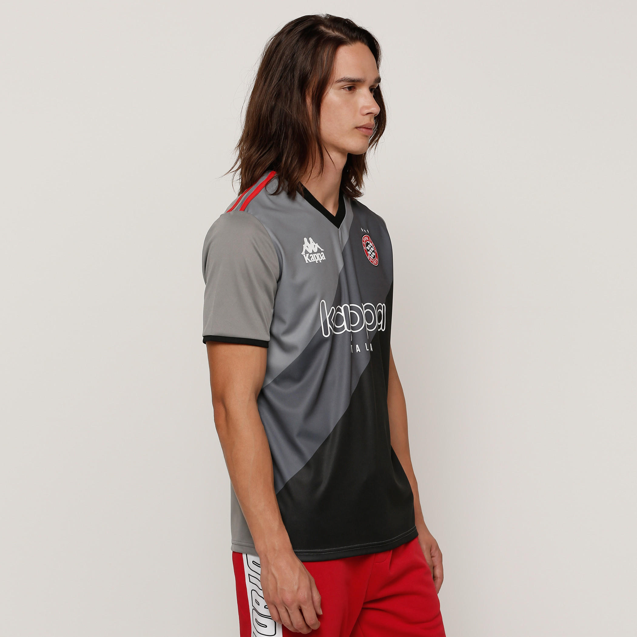 Kappa Printed V-Neck T-Shirt with Short Sleeves-men-clothing-sportswearandactivewear-tshirtsandpolos-image-3