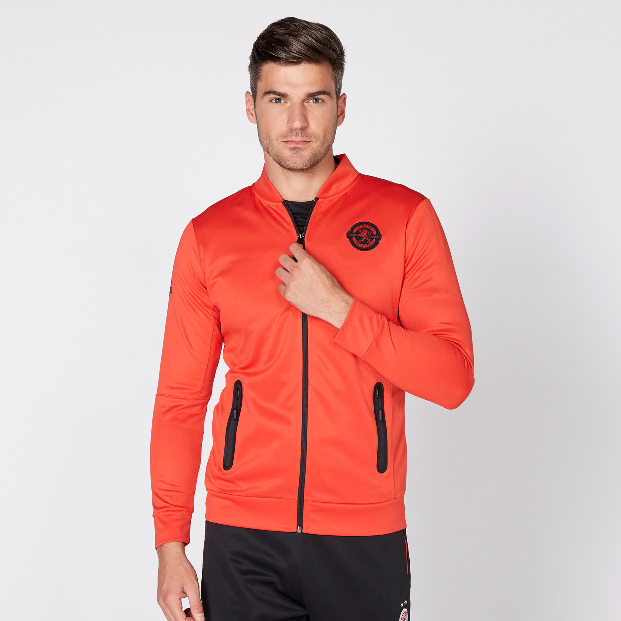 جاكيت بأكمام طويلة وسحّاب إغلاق مع زخارف من كابا-men-clothing-jacketsandblazers-jackets-image-1