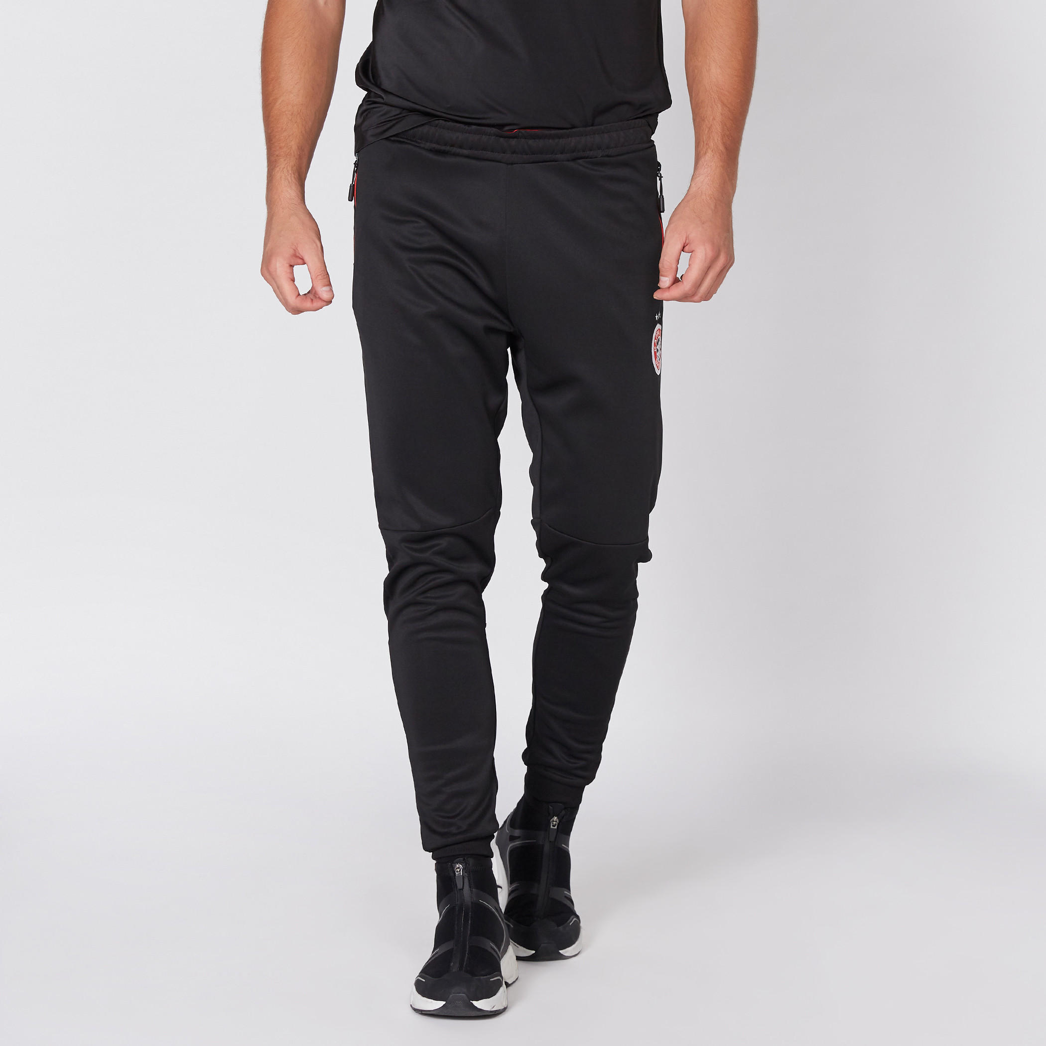 بنطال رياضي طويل بخصر مطاطي وطبعات من كابا-men-clothing-sportswearandactivewear-bottoms-image-1