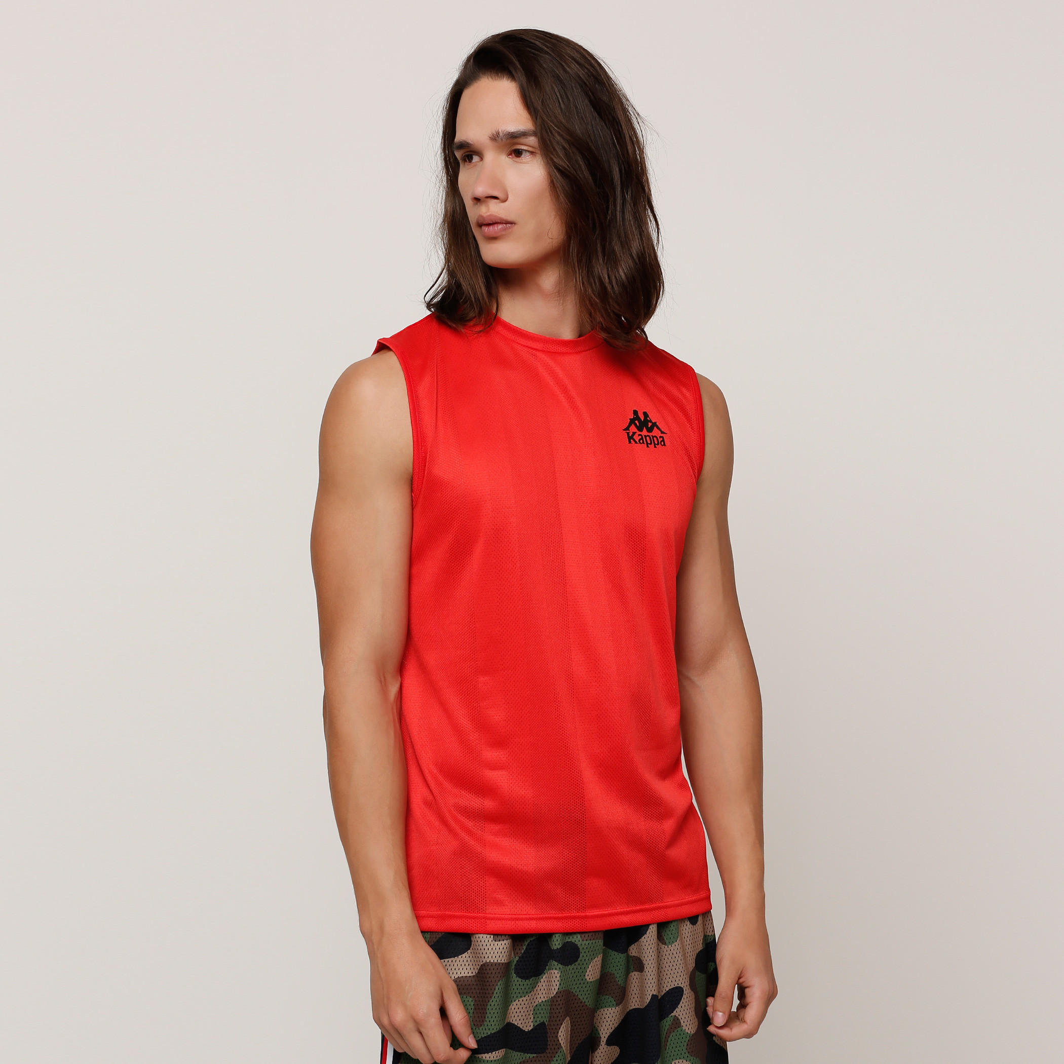 تيشيرت دون أكمام بياقة ضيقة من كابا-men-clothing-sportswearandactivewear-tshirtsandpolos-image-1
