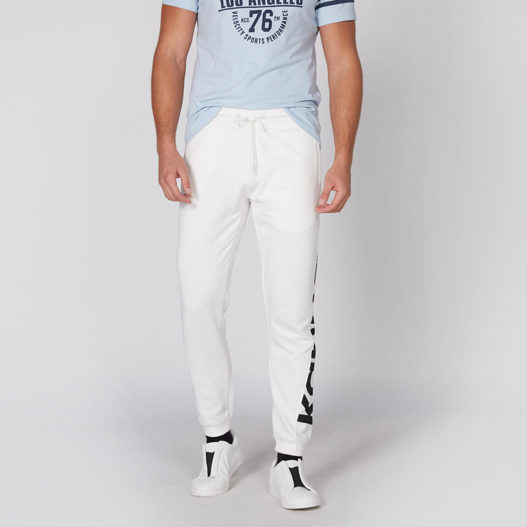Kappa Printed Full Length Jog Pants with Elasticised Waistband-men-clothing-sportswearandactivewear-bottoms-image-1