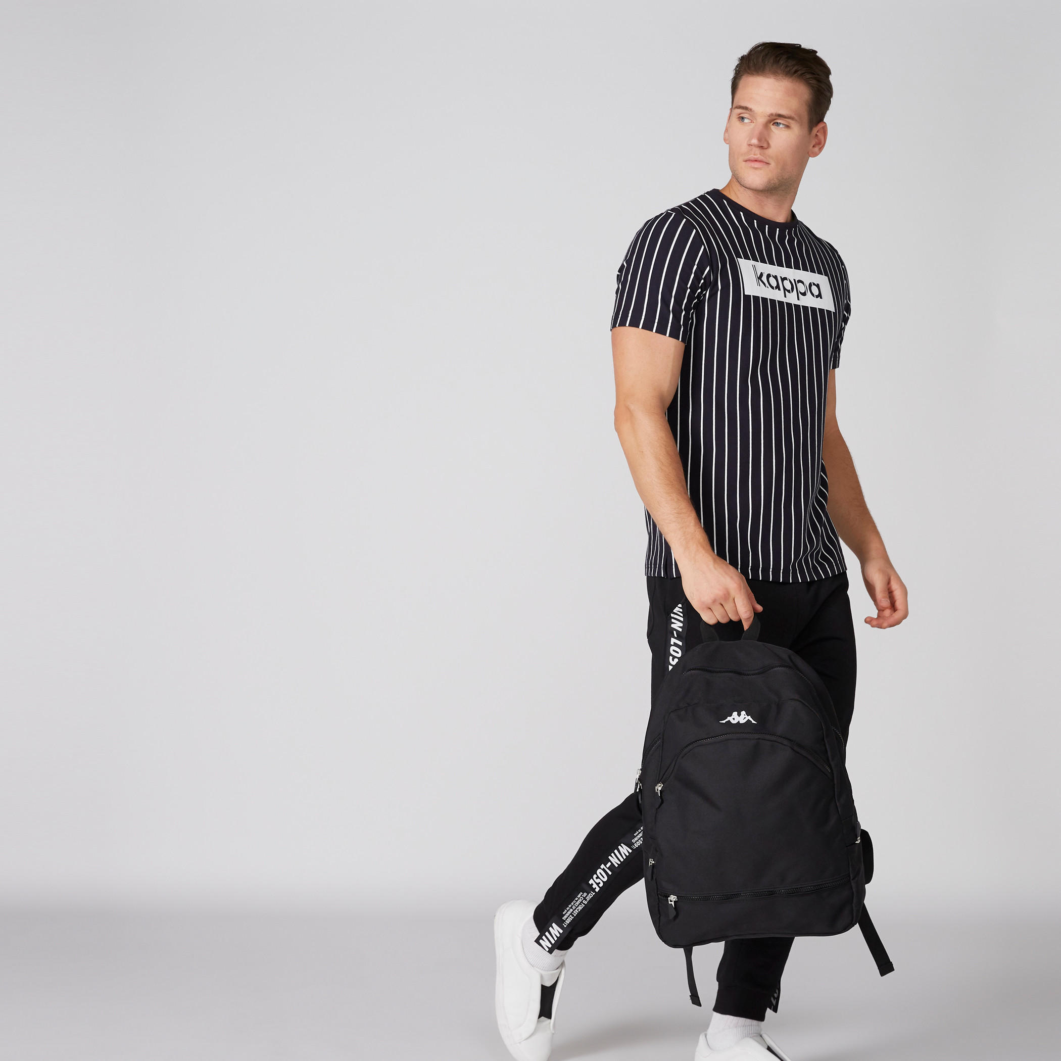 Kappa Striped T-Shirt with Round Neck and Short Sleeves-men-clothing-sportswearandactivewear-tshirtsandpolos-image-1
