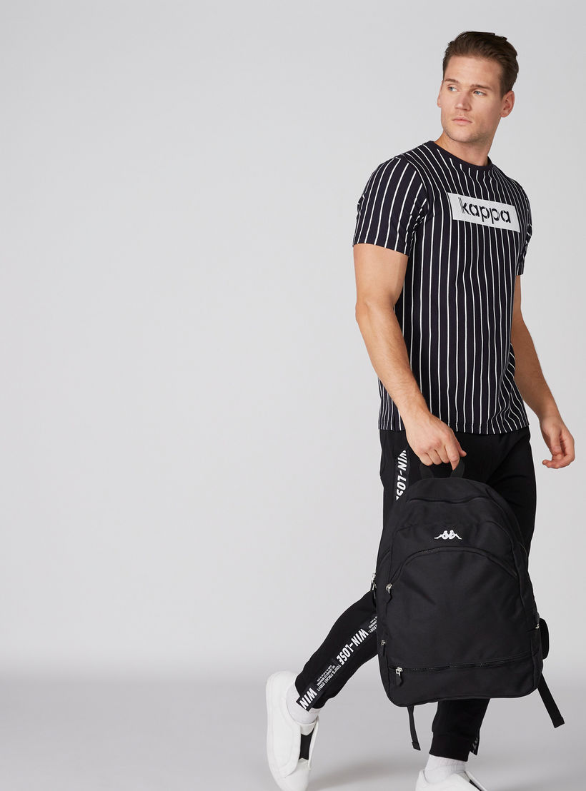 Kappa Striped T-Shirt with Round Neck and Short Sleeves-men-clothing-sportswearandactivewear-tshirtsandpolos-image-1