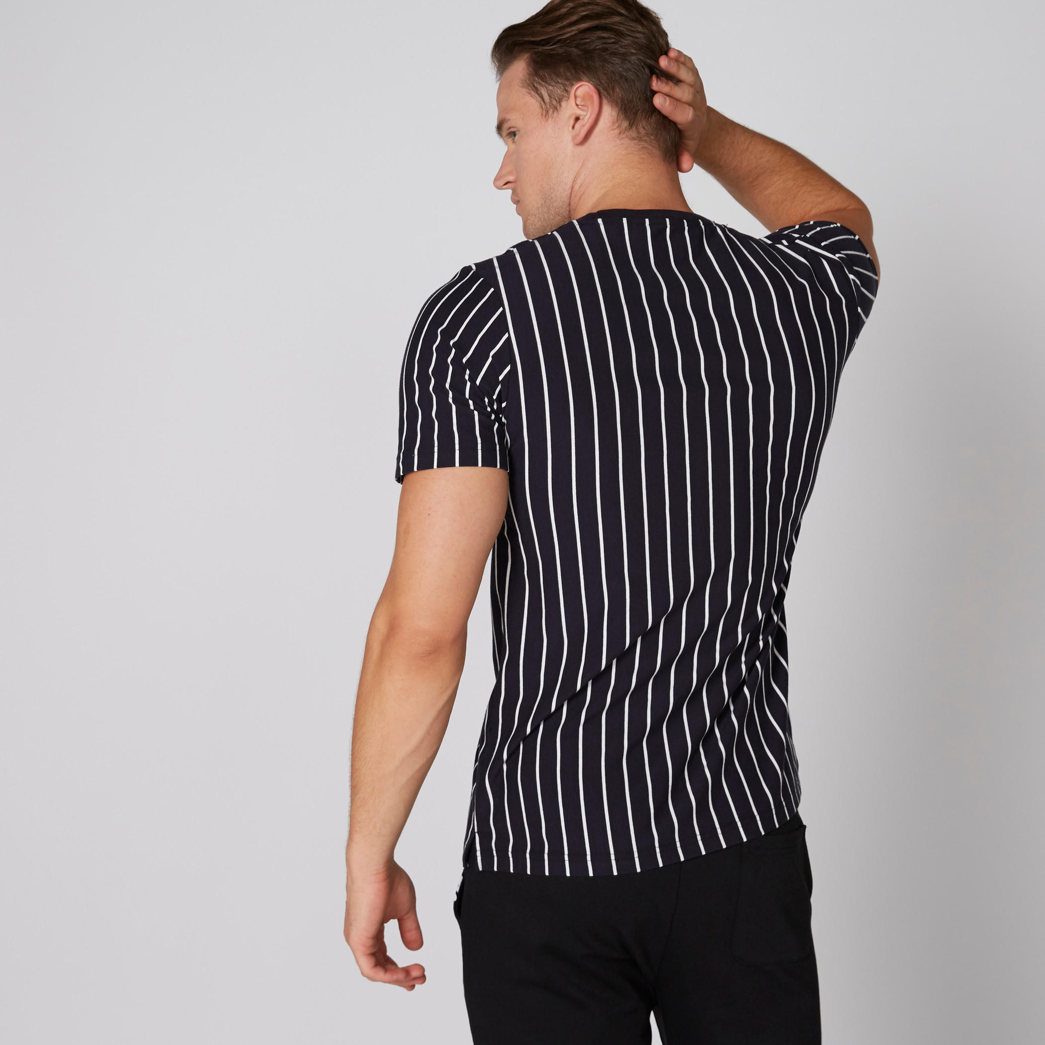 Kappa Striped T-Shirt with Round Neck and Short Sleeves-men-clothing-sportswearandactivewear-tshirtsandpolos-image-2