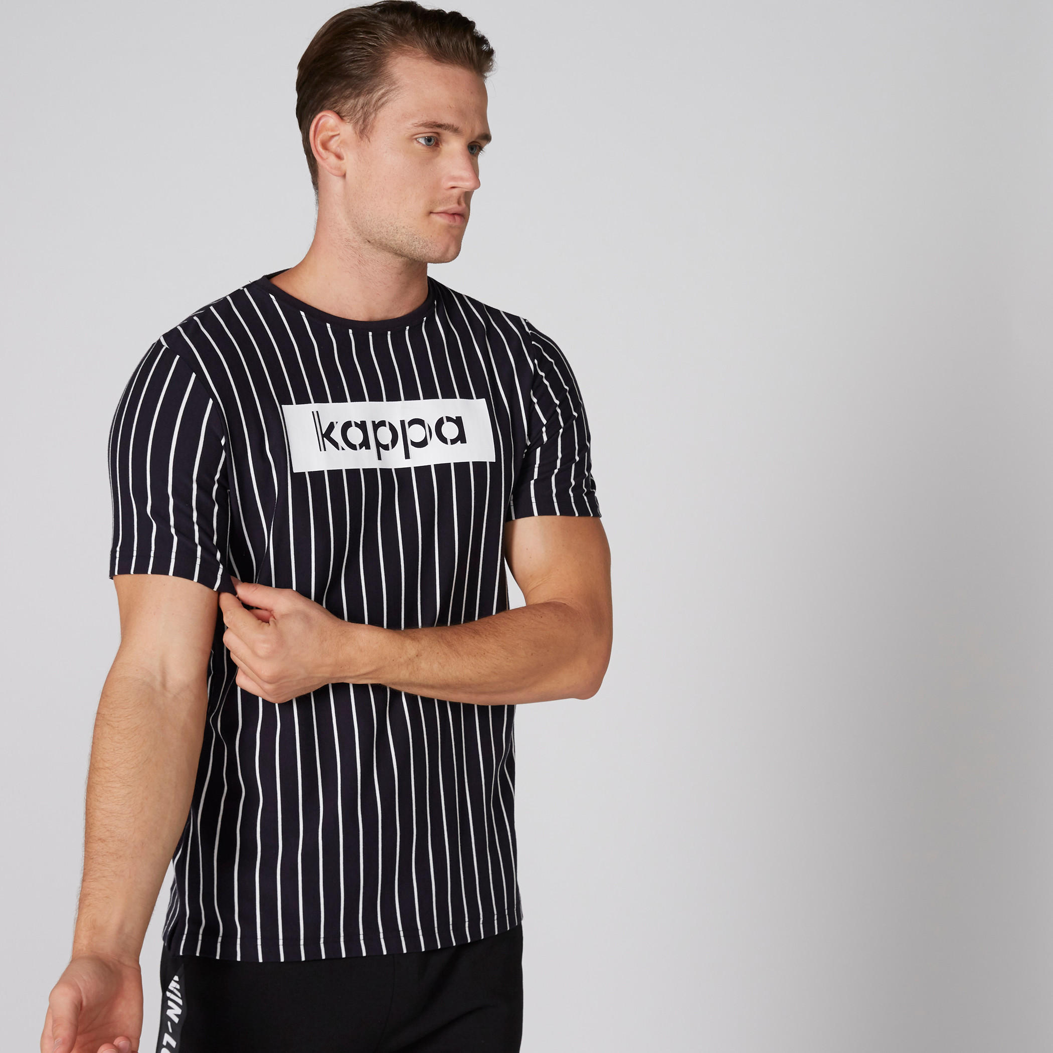 Kappa Striped T-Shirt with Round Neck and Short Sleeves-men-clothing-sportswearandactivewear-tshirtsandpolos-image-3