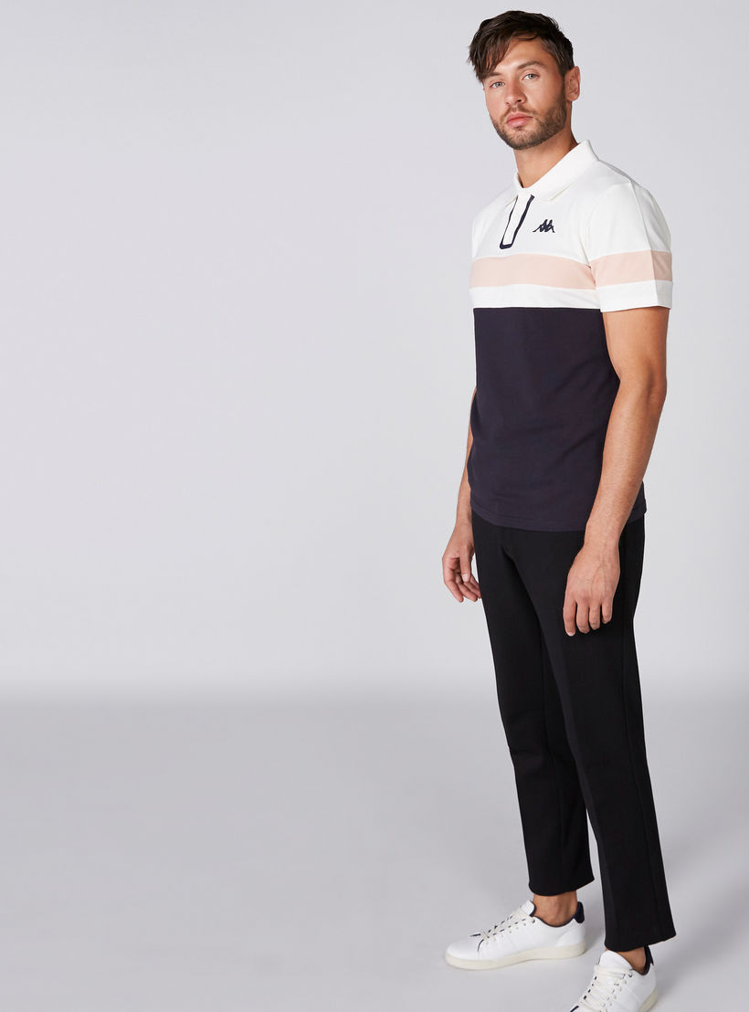 تيشيرت بنقش مطبوع وياقة بولو وأكمام قصيرة من كابا-men-clothing-tshirtsandpolos-polos-image-2