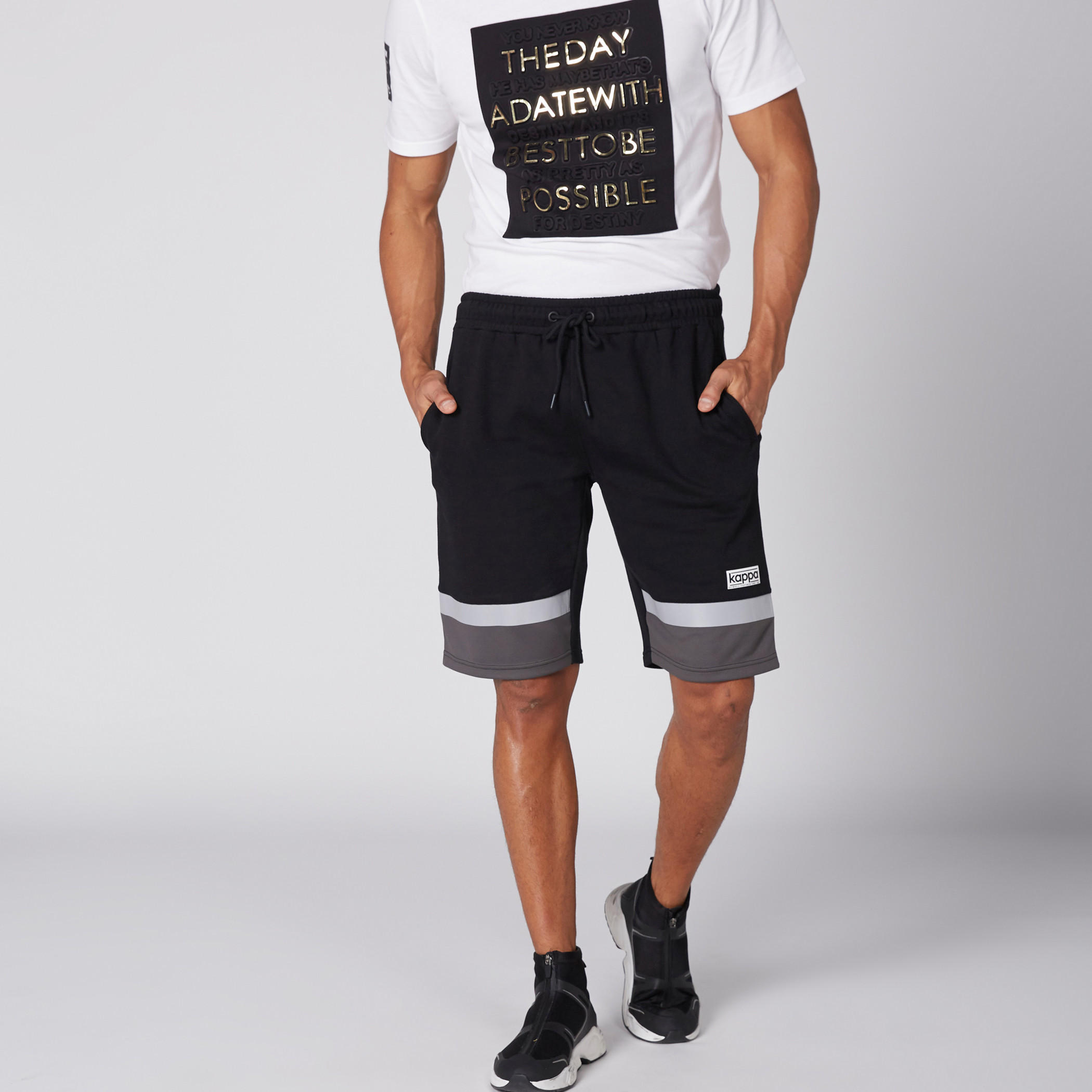 Kappa Shorts with Elasticised Waistband and Pocket Detail-men-clothing-sportswearandactivewear-bottoms-image-1