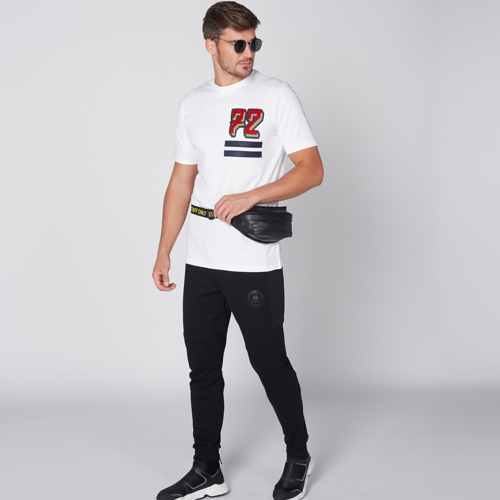 بنطال رياضي طويل بخصر مطّاطي من كابا-men-clothing-sportswearandactivewear-bottoms-image-1