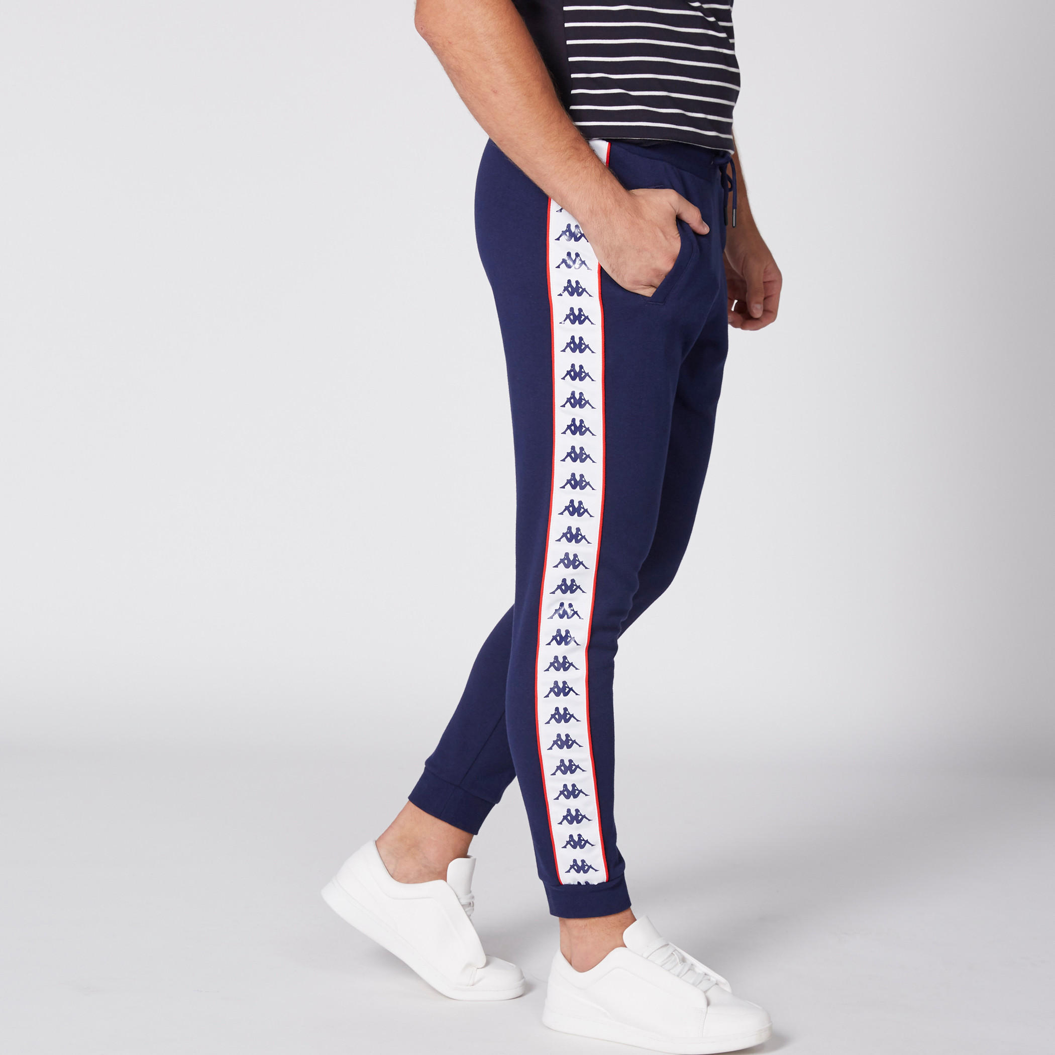 بنطال طويل بخصر مطاطي وجيوب من كابا-men-clothing-sportswearandactivewear-bottoms-image-3
