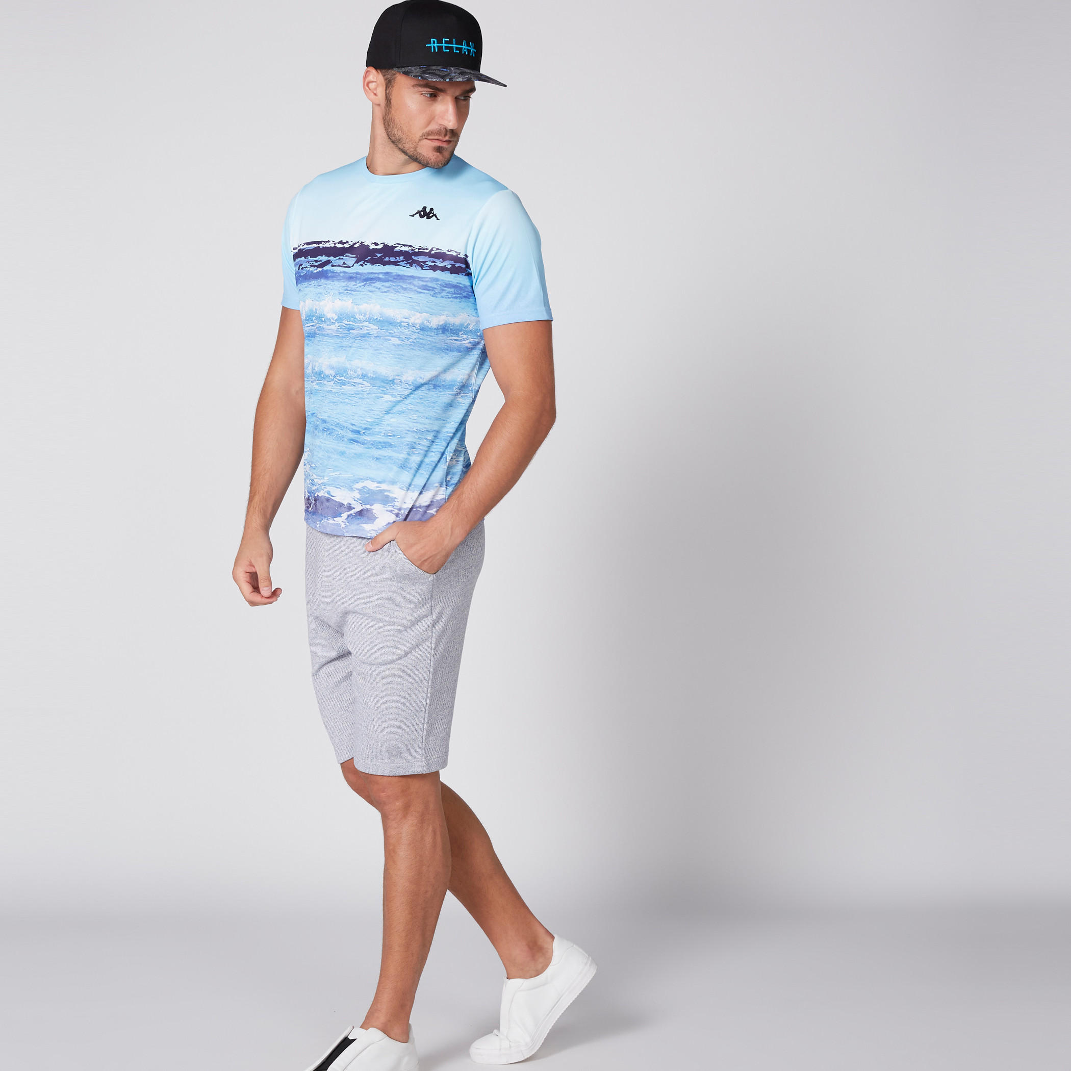 Kappa Printed T-Shirt with Round Neck and Short Sleeves-men-clothing-tshirtsandpolos-tshirts-image-3
