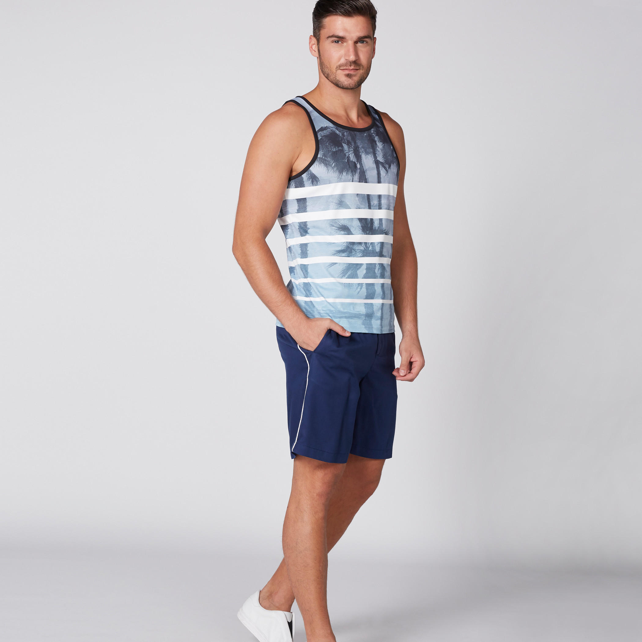سترة فيست بياقة عميقة وطبعات-men-clothing-sportswearandactivewear-tshirtsandpolos-image-1