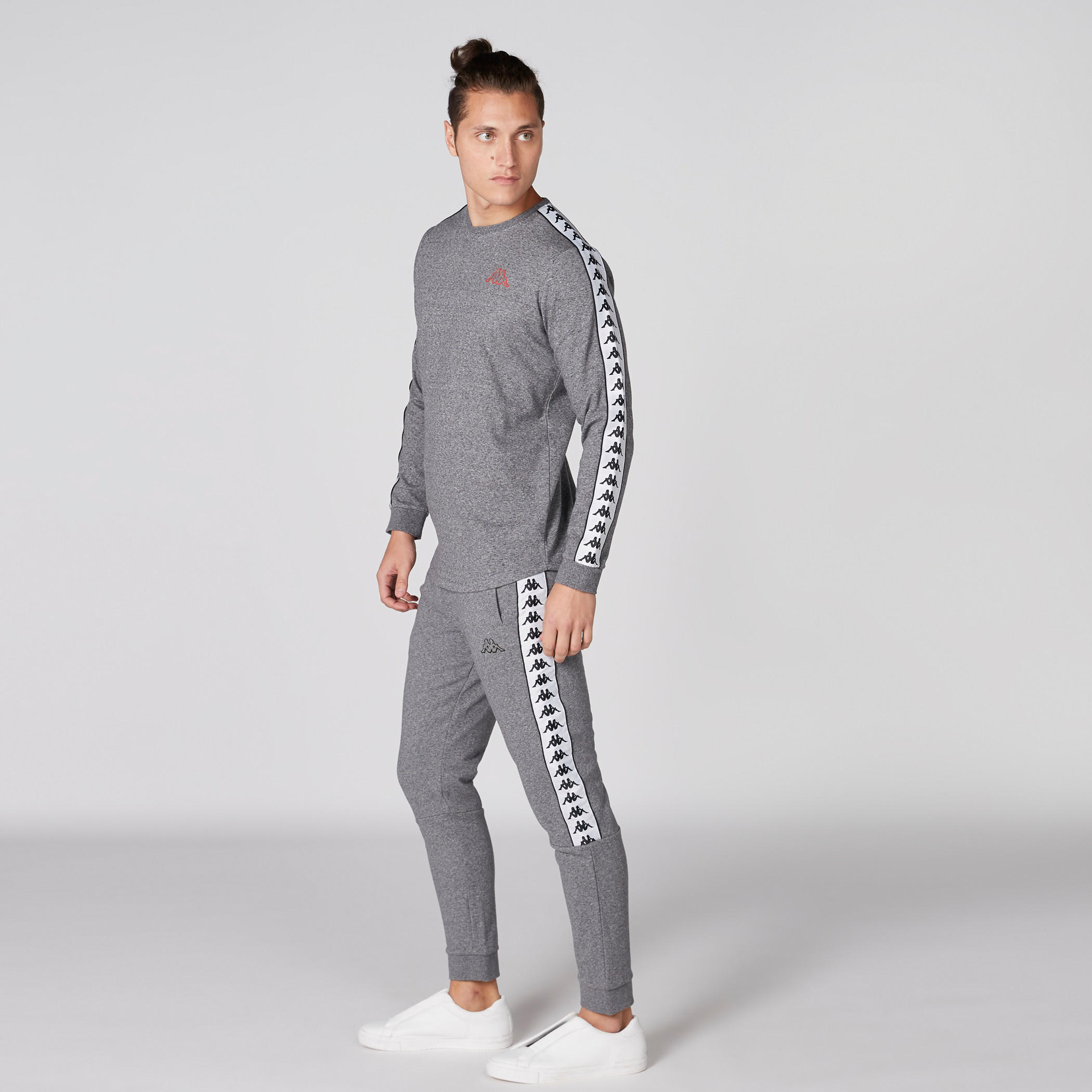 Kappa Round Neck Sweatshirt with Long Sleeves and Tape Detail-men-winterwear-hoodiesandsweatshirts-image-4