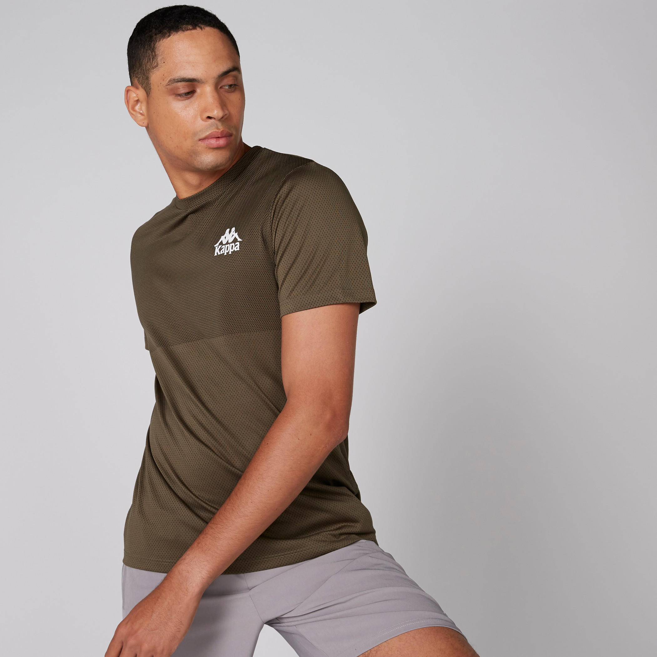 Kappa Textured T-Shirt with Crew Neck-men-clothing-sportswearandactivewear-tshirtsandpolos-image-1