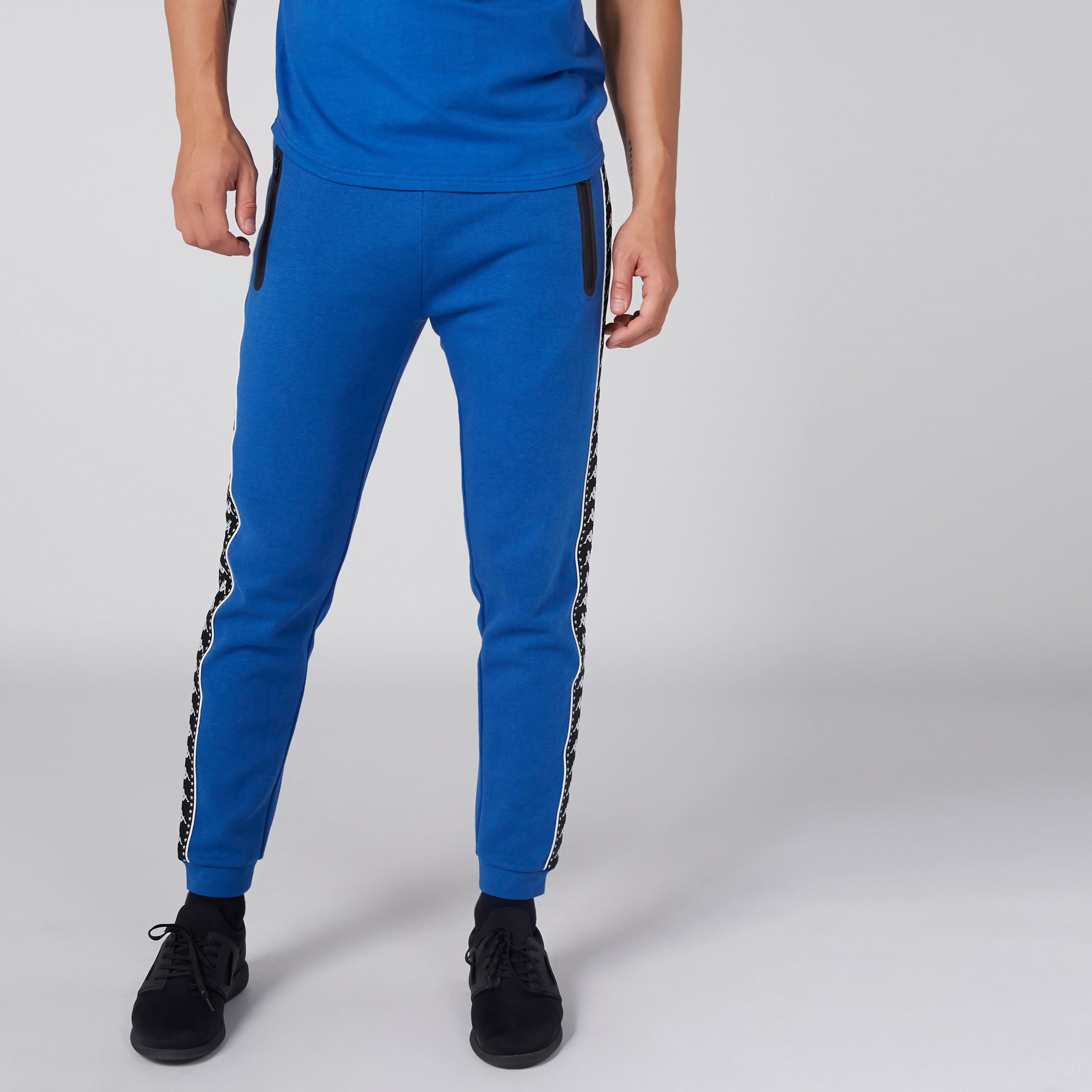 Kappa Full Length Jog Pants with Side Tape Detail-men-clothing-sportswearandactivewear-bottoms-image-2