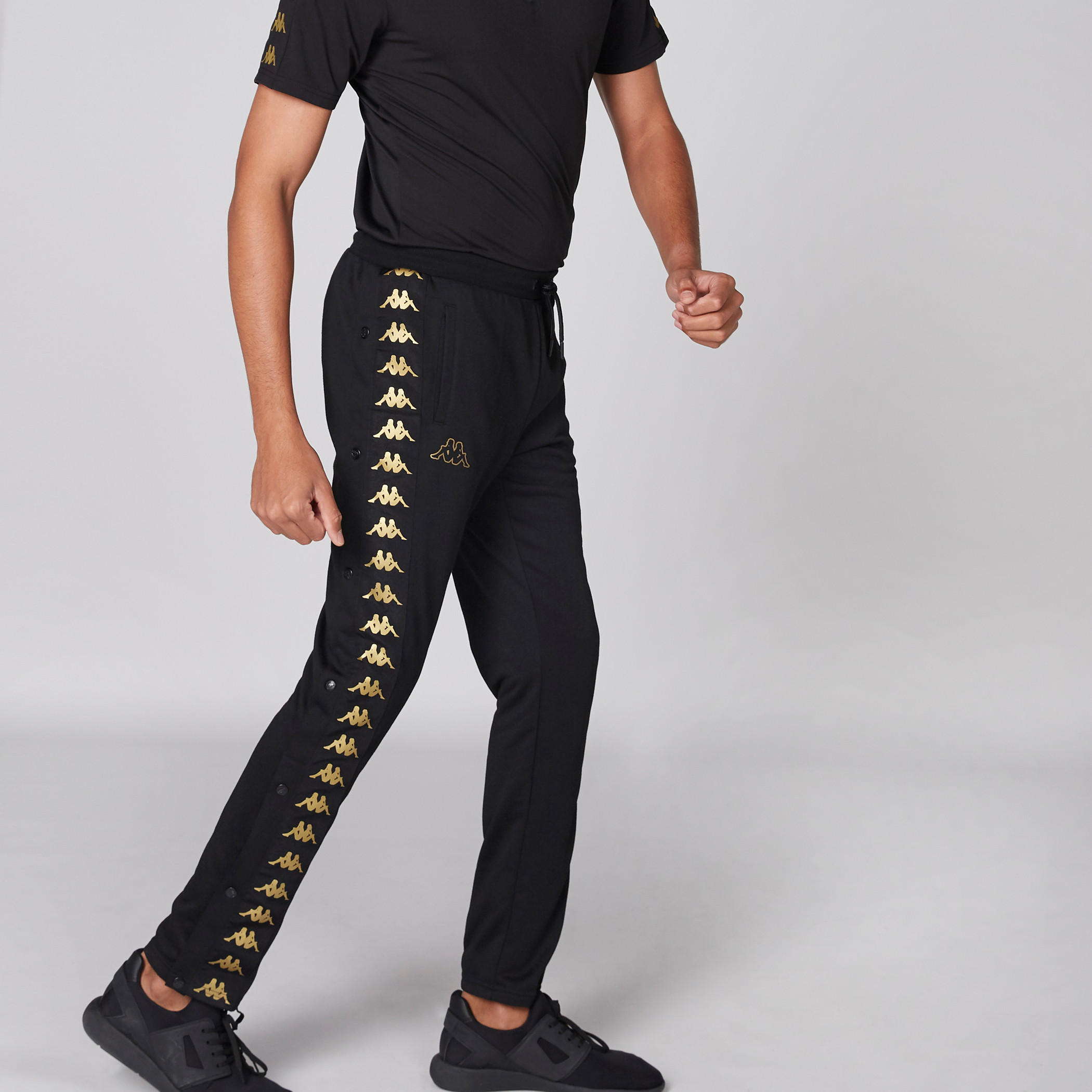 بنطال رياضي طويل بخصر مطاطي من كابا-men-clothing-sportswearandactivewear-bottoms-image-3