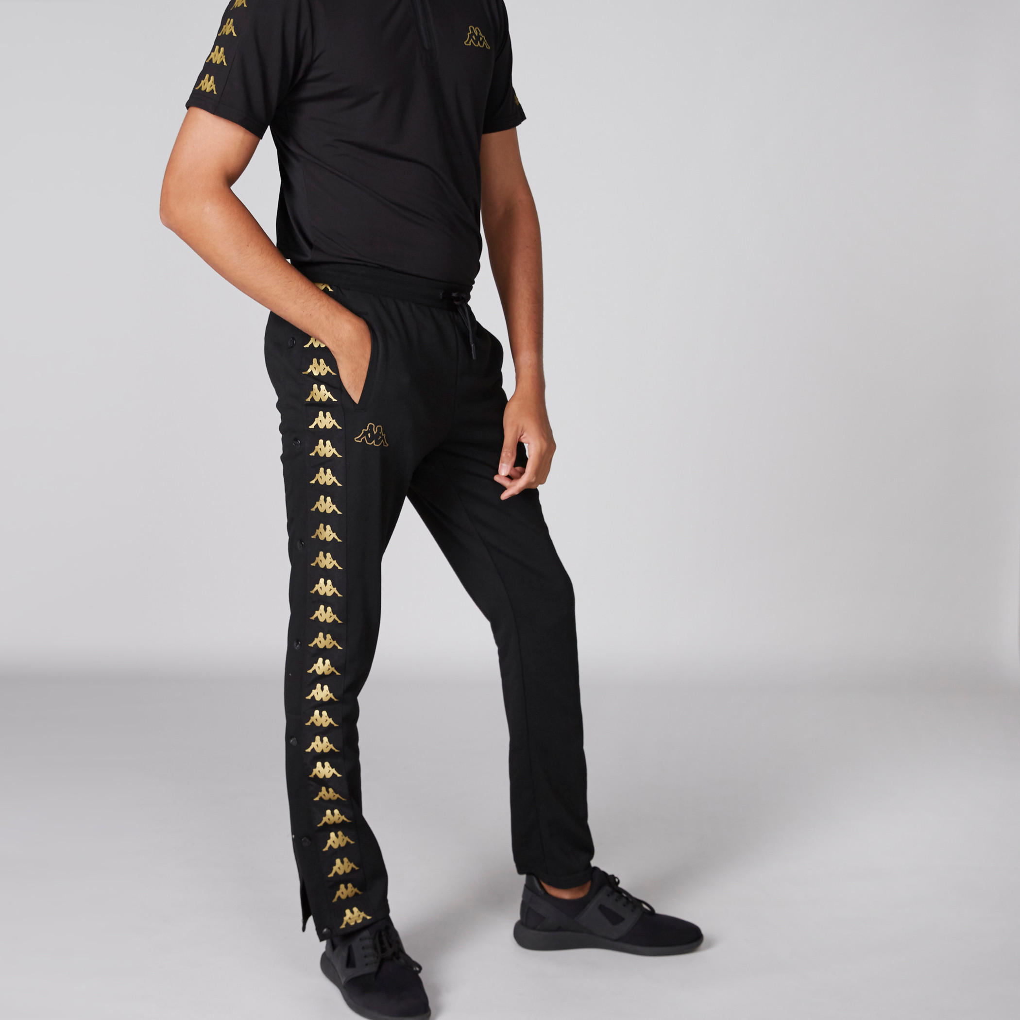 بنطال رياضي طويل بخصر مطاطي من كابا-men-clothing-sportswearandactivewear-bottoms-image-4