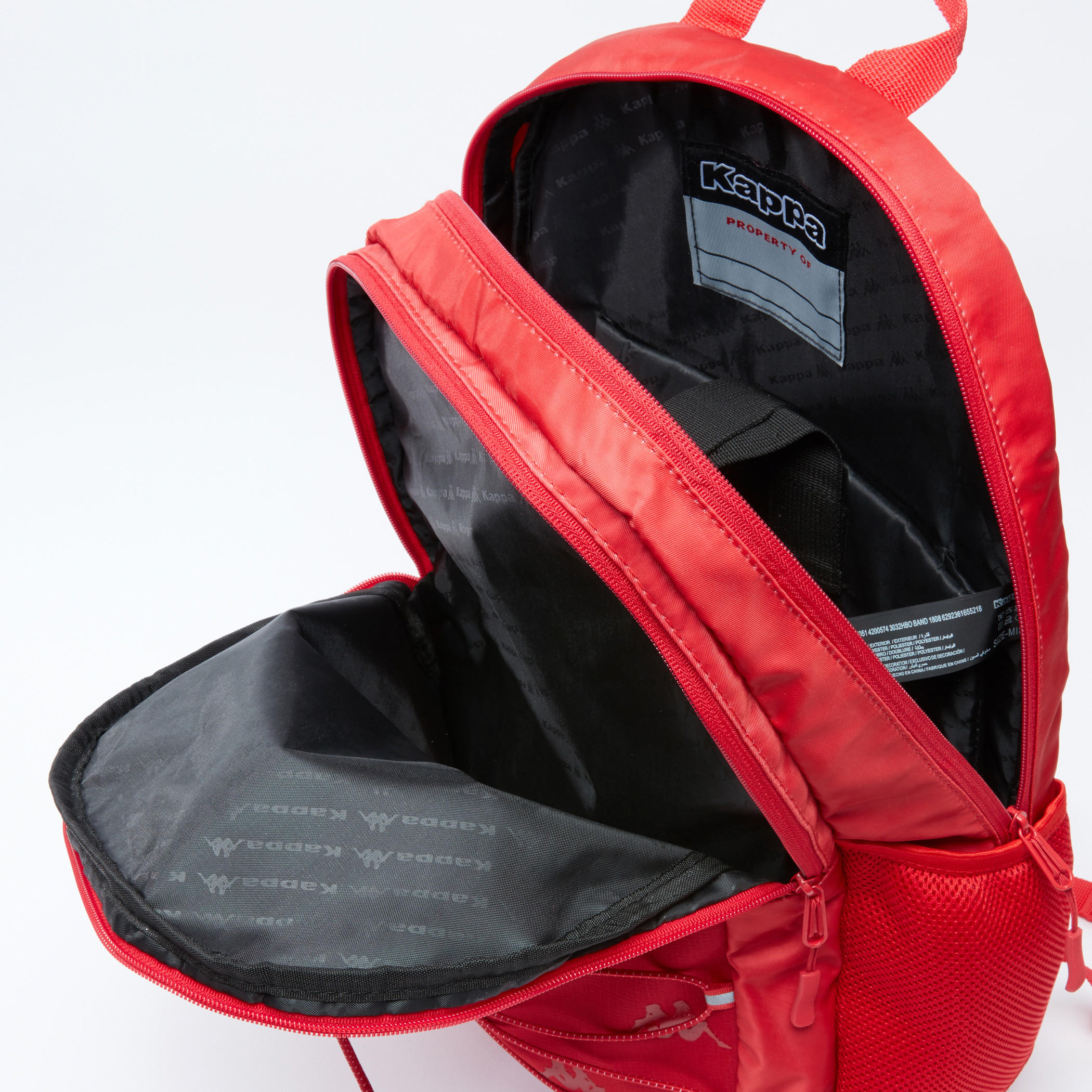 Kappa Printed Backpack with Zip Closure-men-bags-image-5