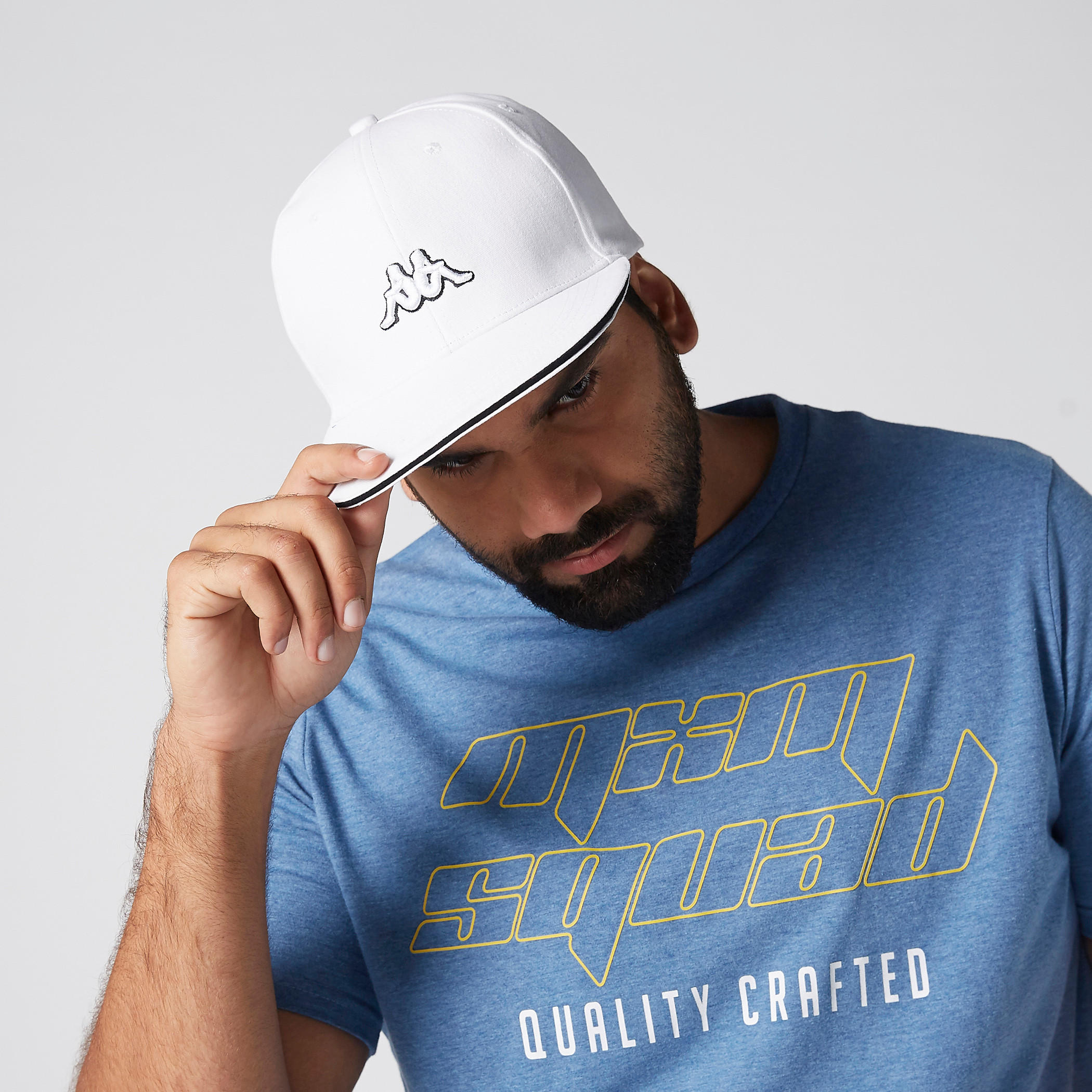 Kappa Textured Cap with Tuck-In Closure-men-caps-image-2