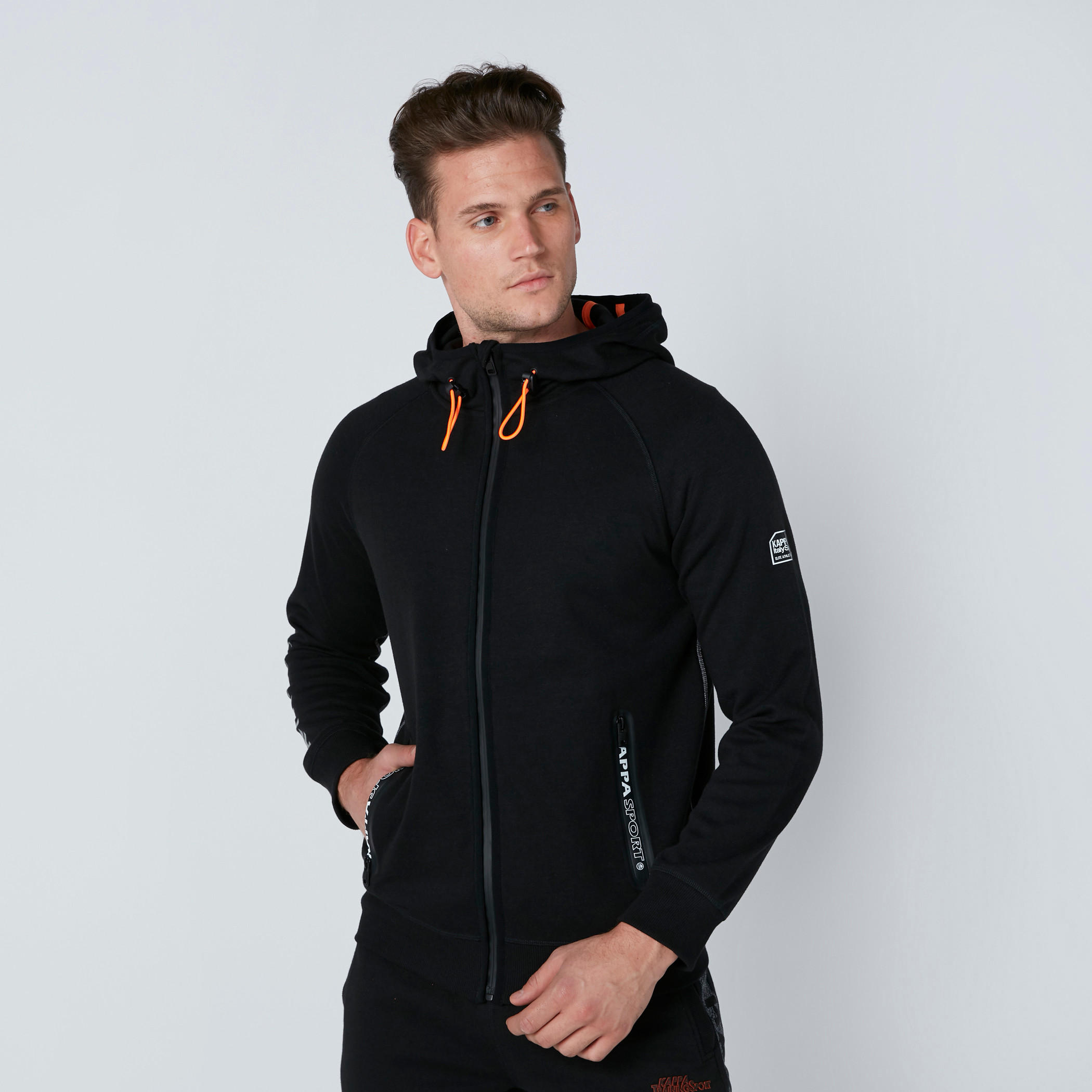 جاكيت بطبعات وأكمام طويلة وجيوب من كابا-men-winterwear-hoodiesandsweatshirts-image-3