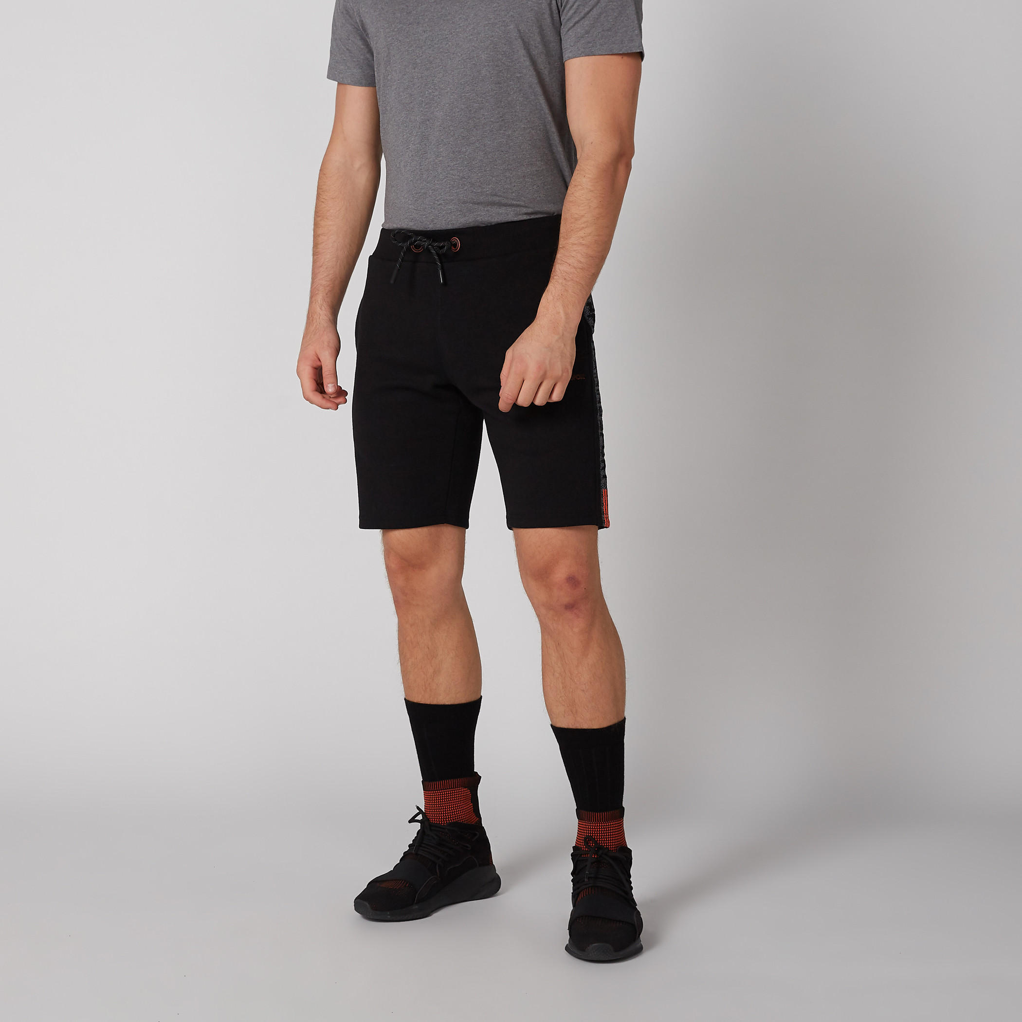 Kappa Tape and Pocket Detail Shorts with Elasticised Waistband-men-clothing-sportswearandactivewear-bottoms-image-2