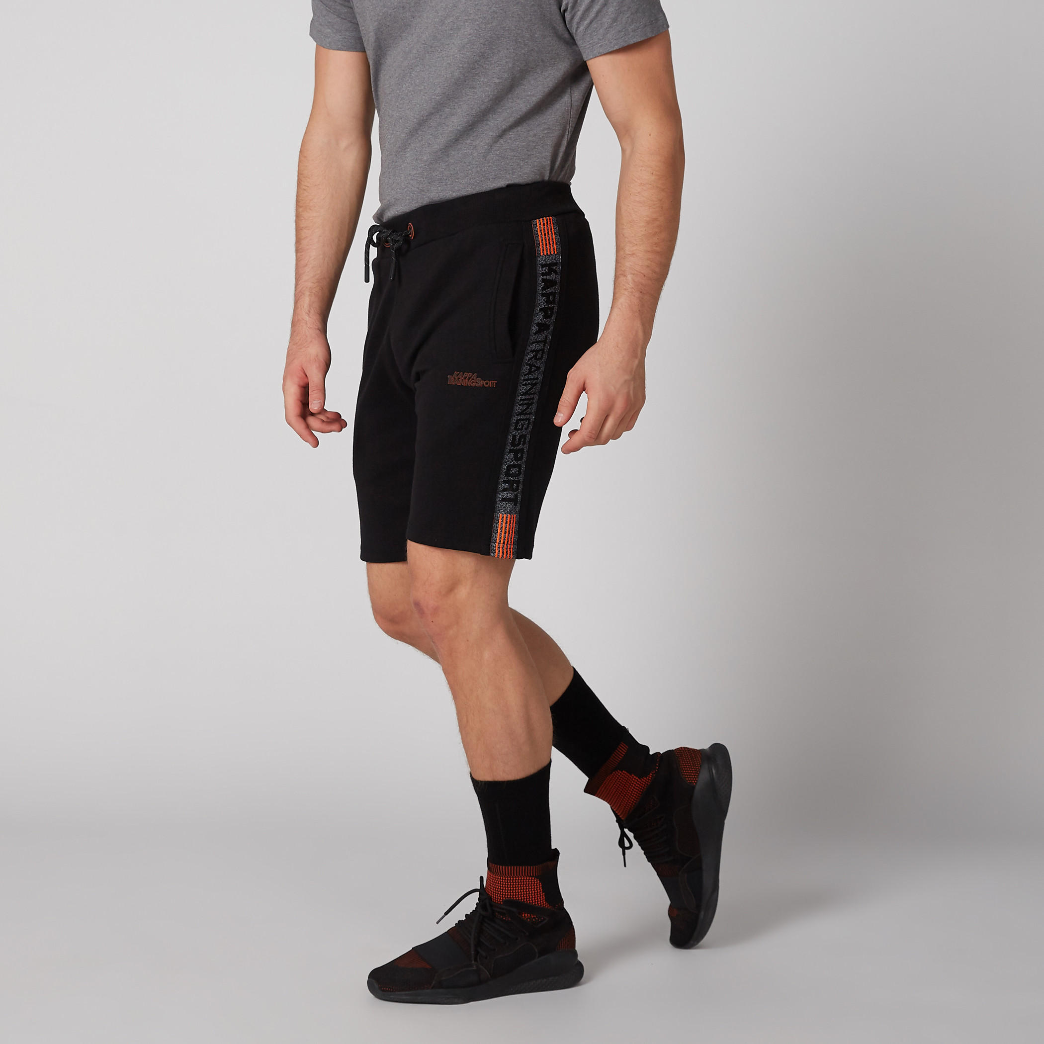 Kappa Tape and Pocket Detail Shorts with Elasticised Waistband-men-clothing-sportswearandactivewear-bottoms-image-3