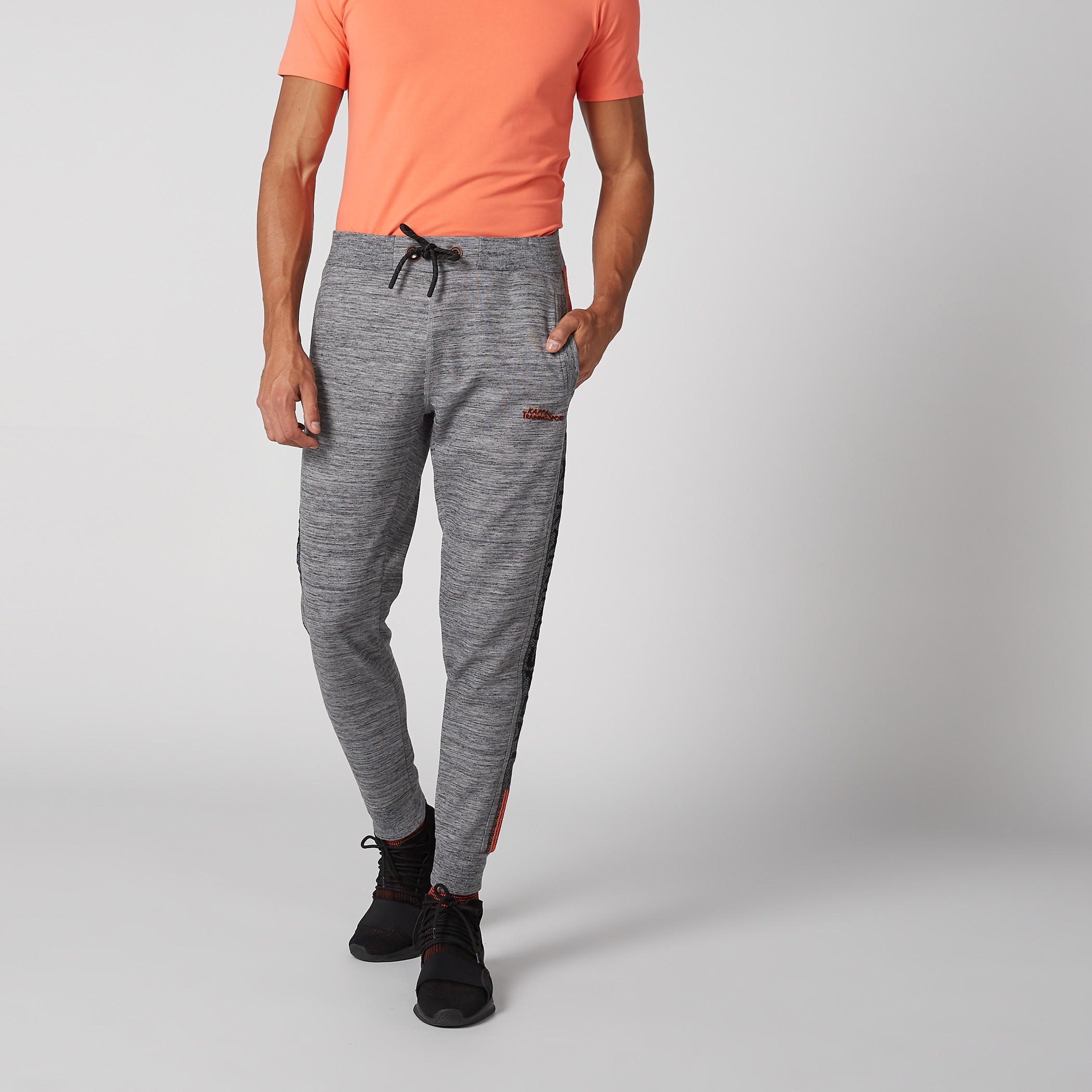 بنطال رياضي بطبعات ميلانج وجيوب من كابا-men-clothing-sportswearandactivewear-bottoms-image-2